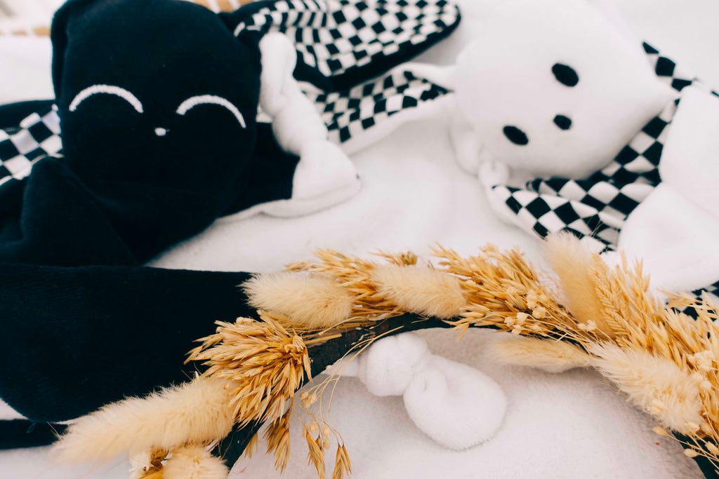 Doudou Velours Câlin Noeuds - Chessboard