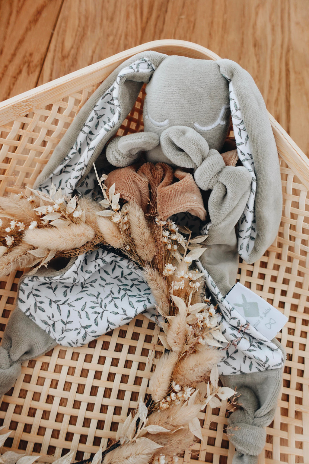 Doudou Velours Chouchou - Green Leaves