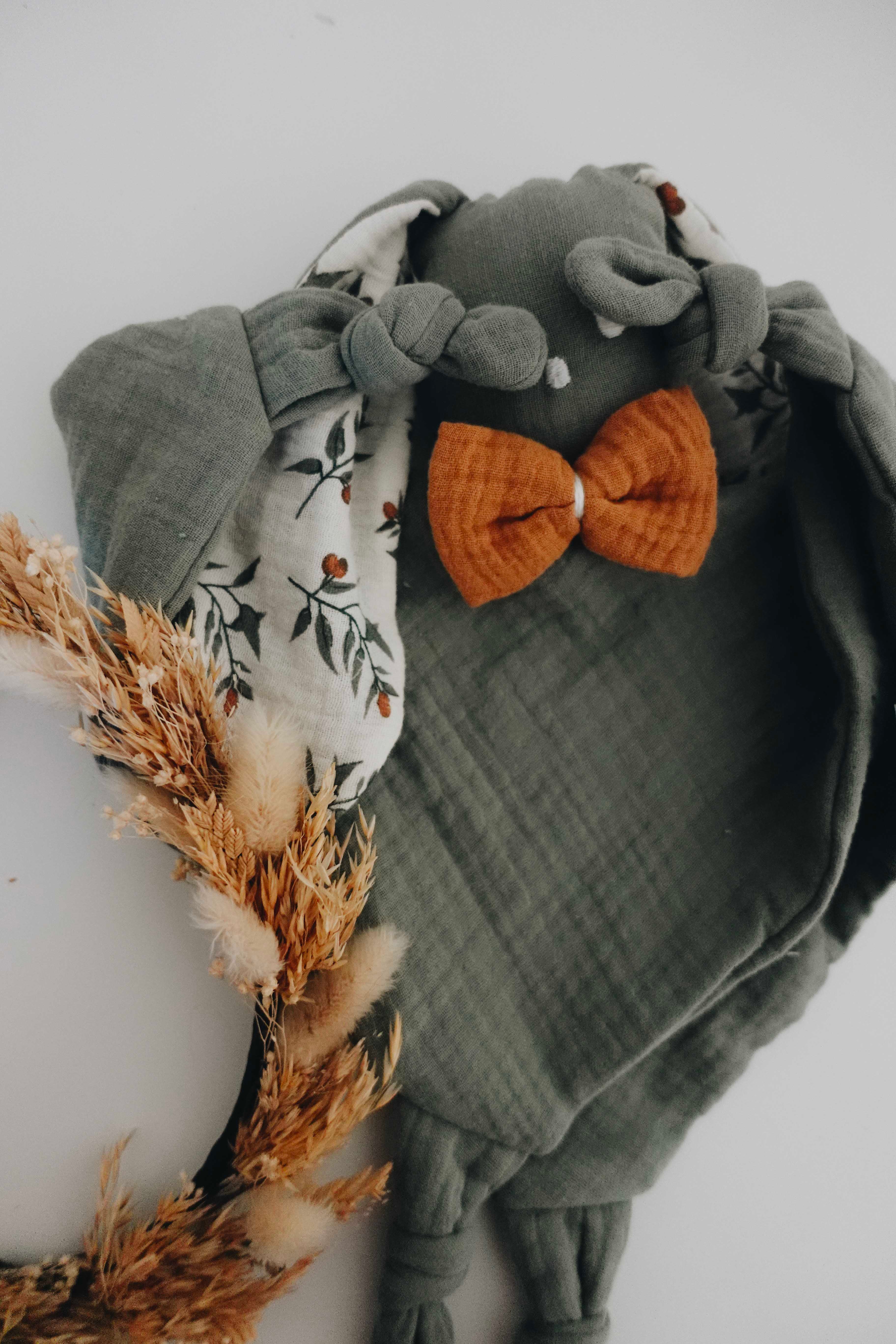 Doudou Lange Câlin Noeuds - Clémentines