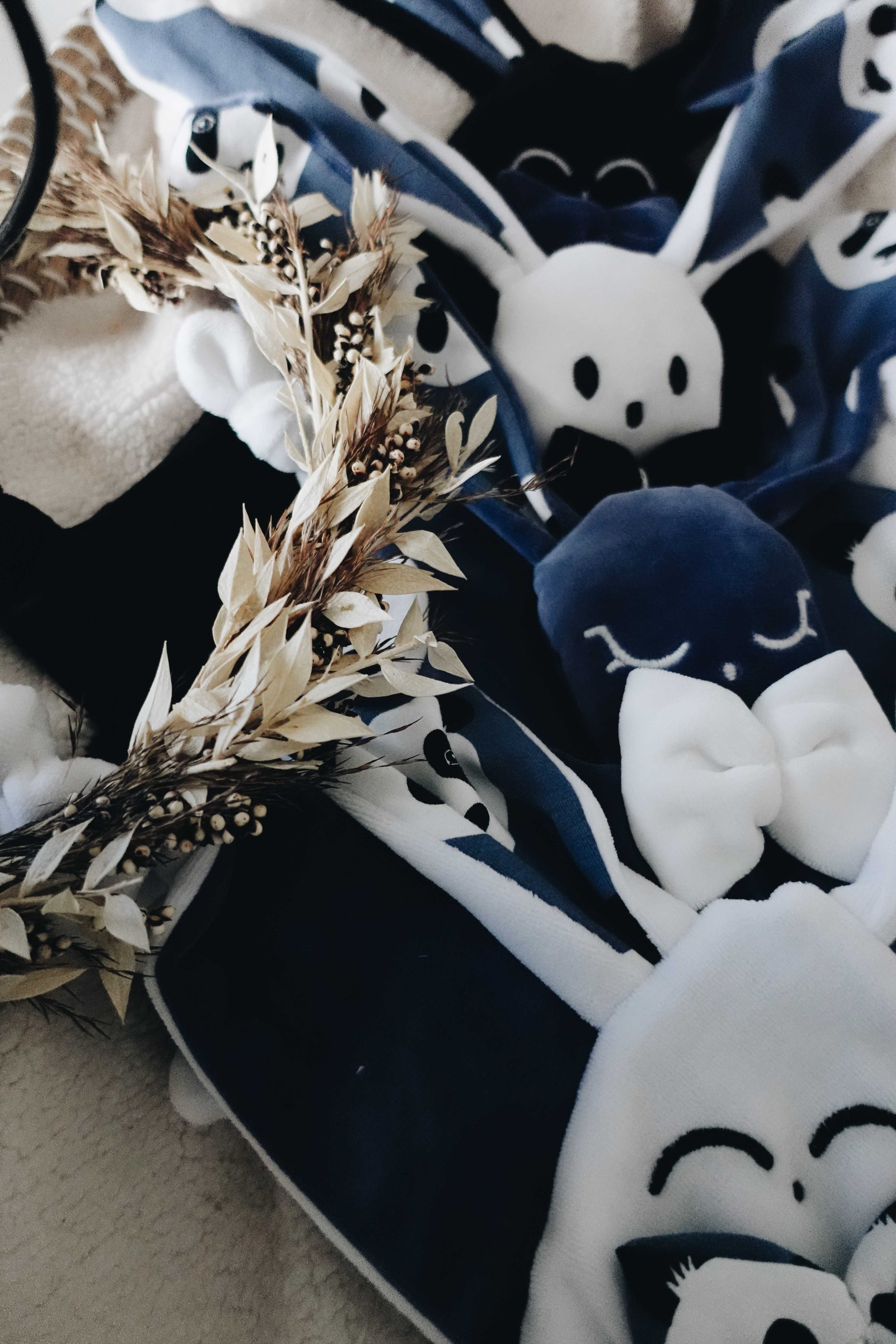 Doudou Velours Câlin Noeuds - Pandas
