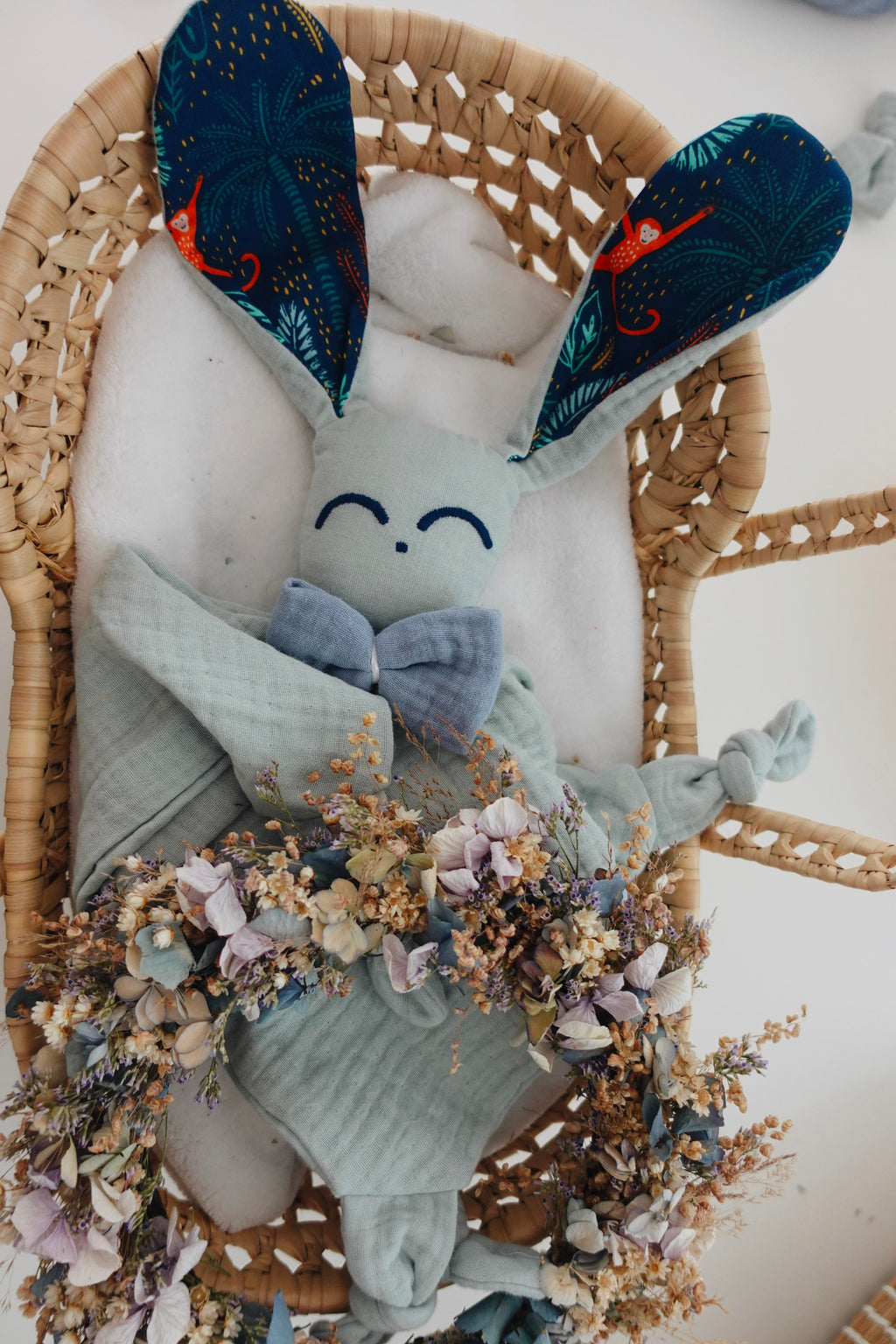Doudou Lange Câlin Noeuds - Blue Jungle