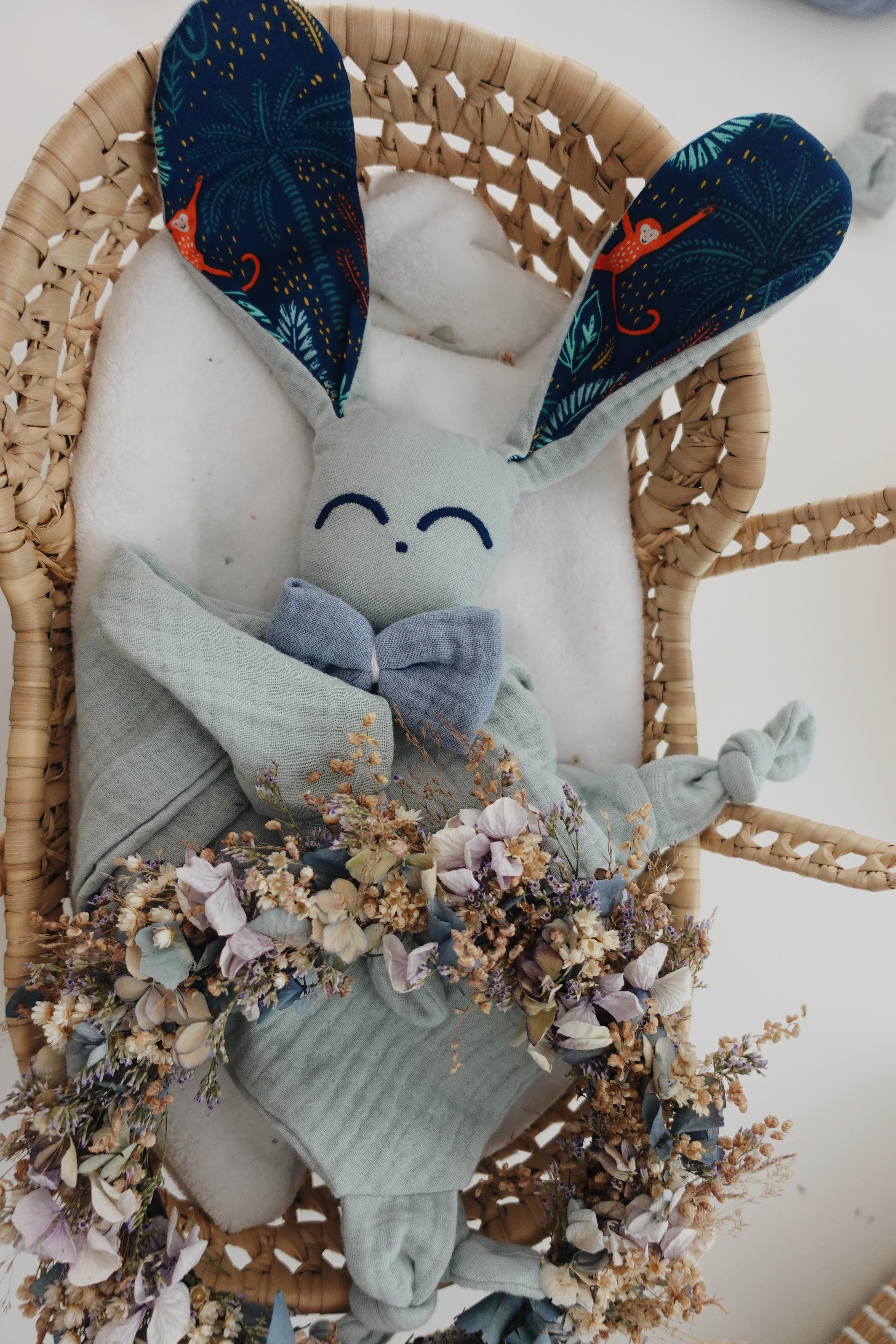 Doudou Lange Câlin Noeuds - Blue Jungle
