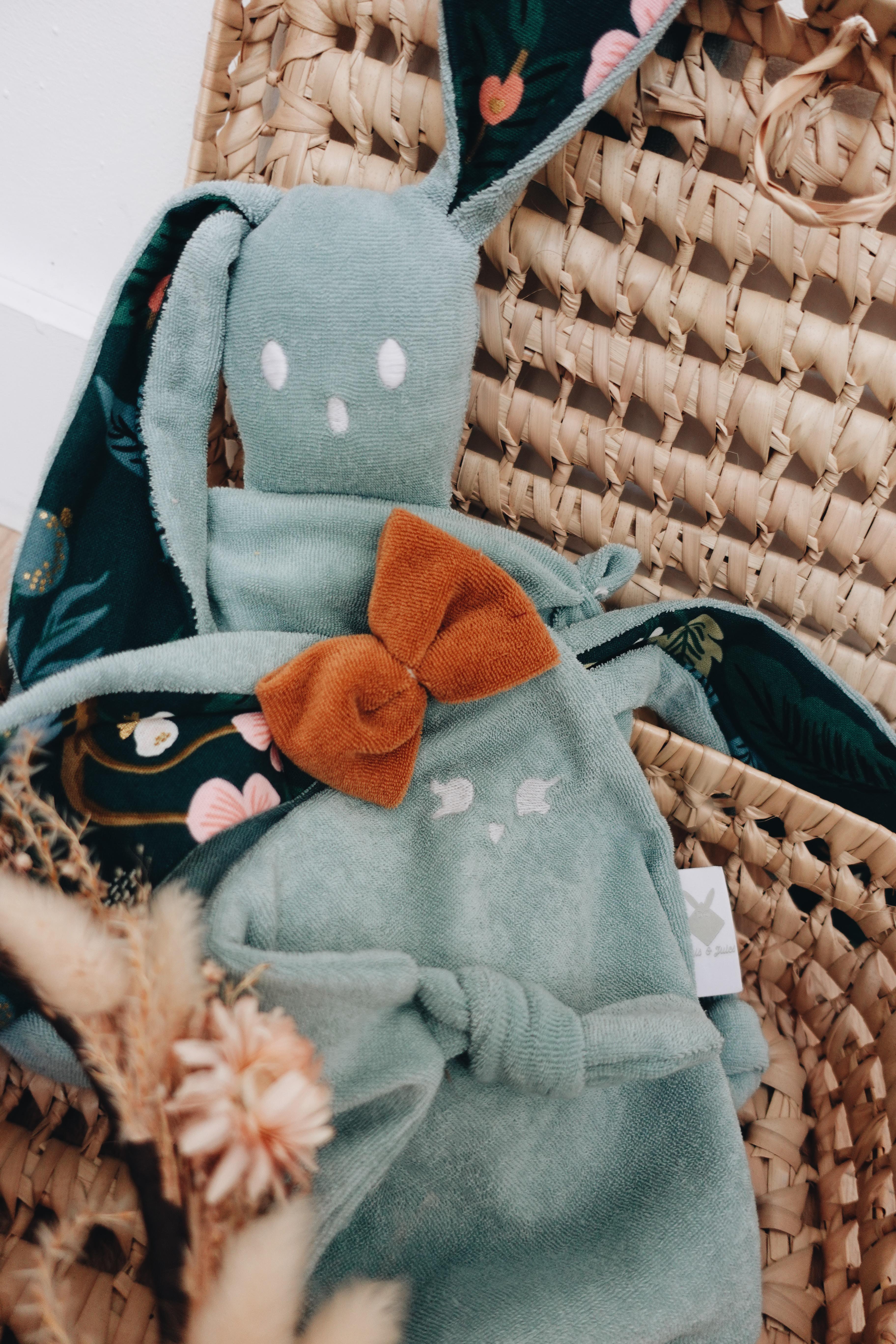 PROTOTYPE - Doudou Eponge Mini Noeuds - Peacock