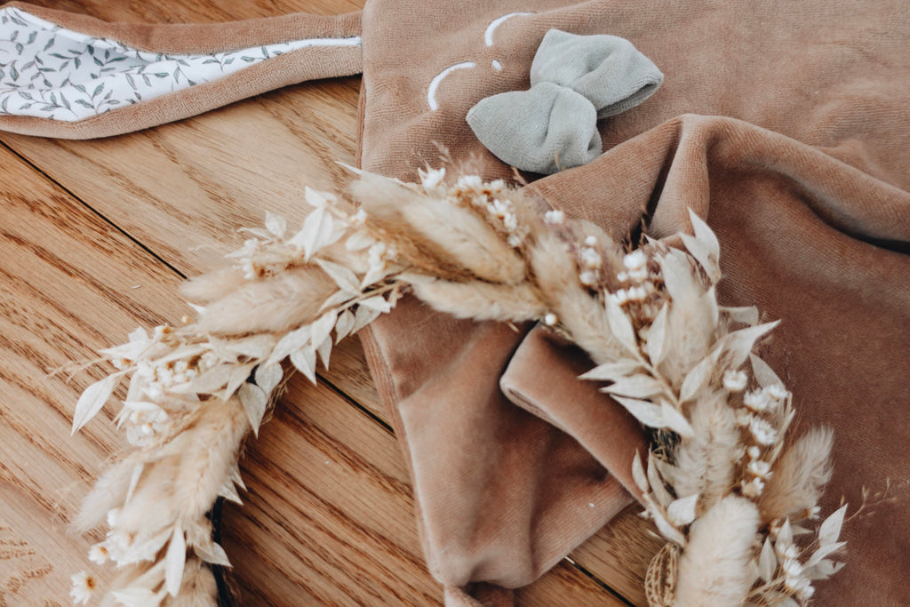 Doudou Velours Classique Noeuds - Green Leaves