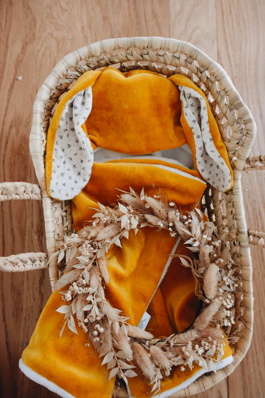 PROTOTYPE -Coffret Couffin Peluche - Feuilles