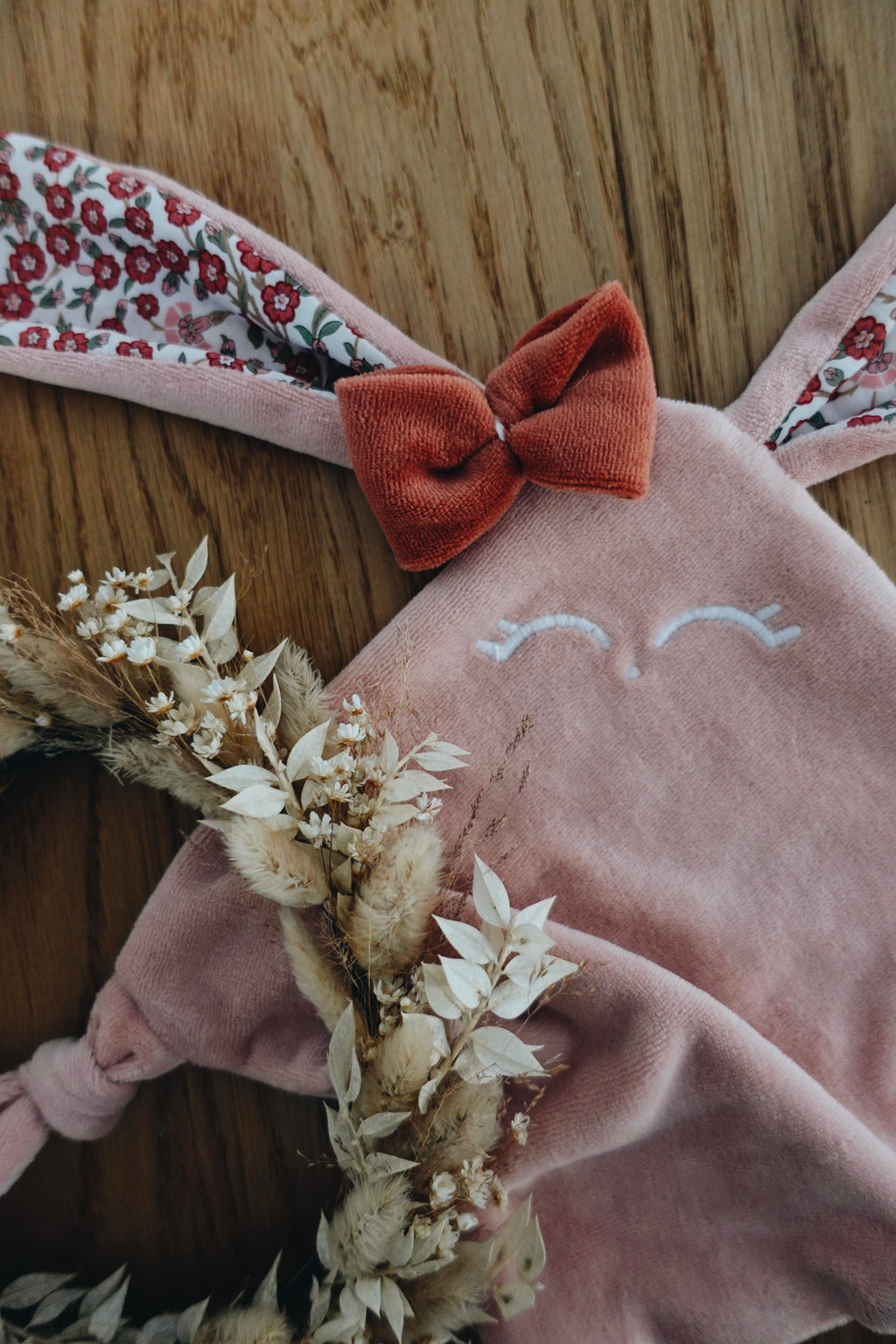 Doudou Velours Mini Noeuds - Empress Brique
