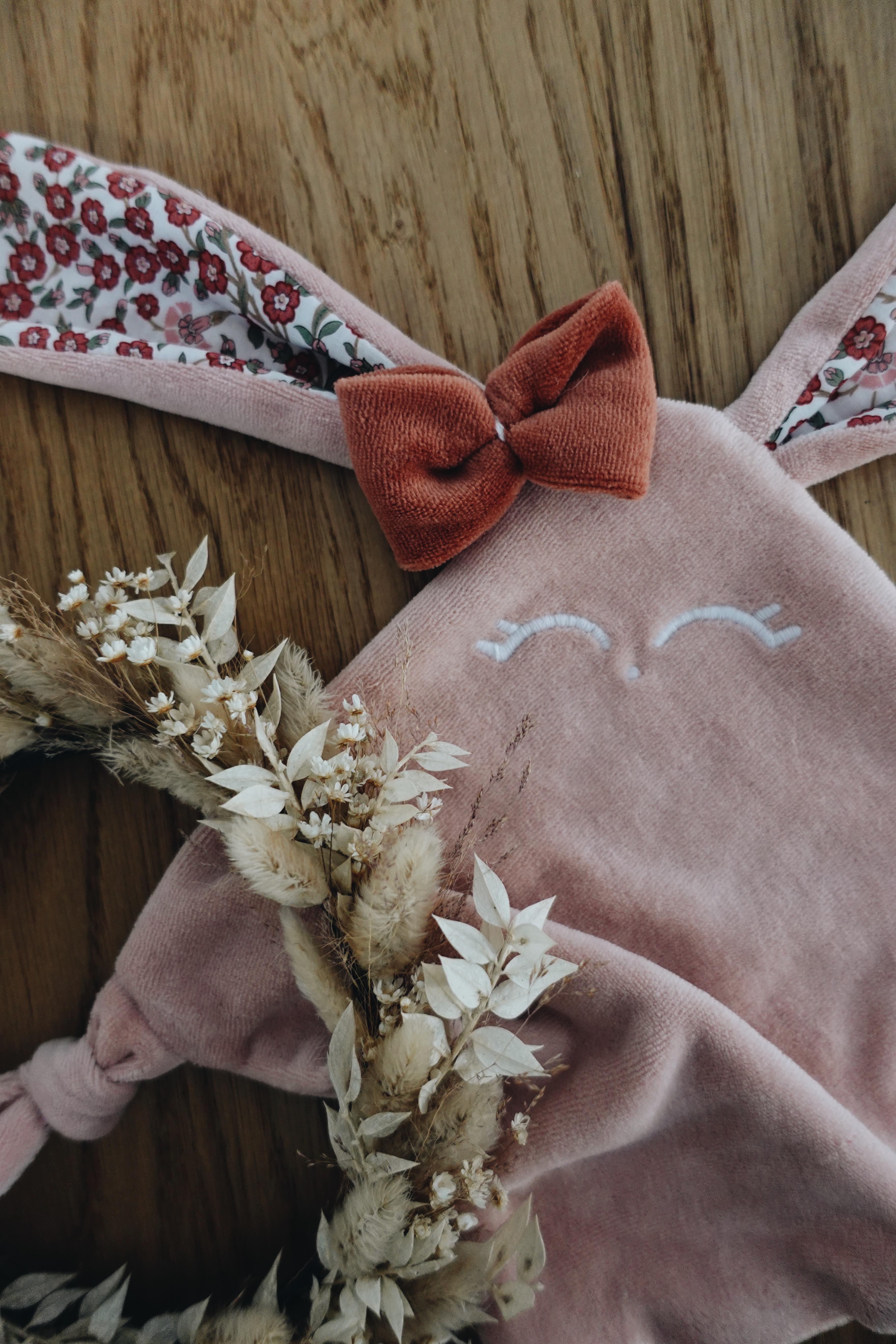 Doudou Velours Mini Noeuds - Empress Brique