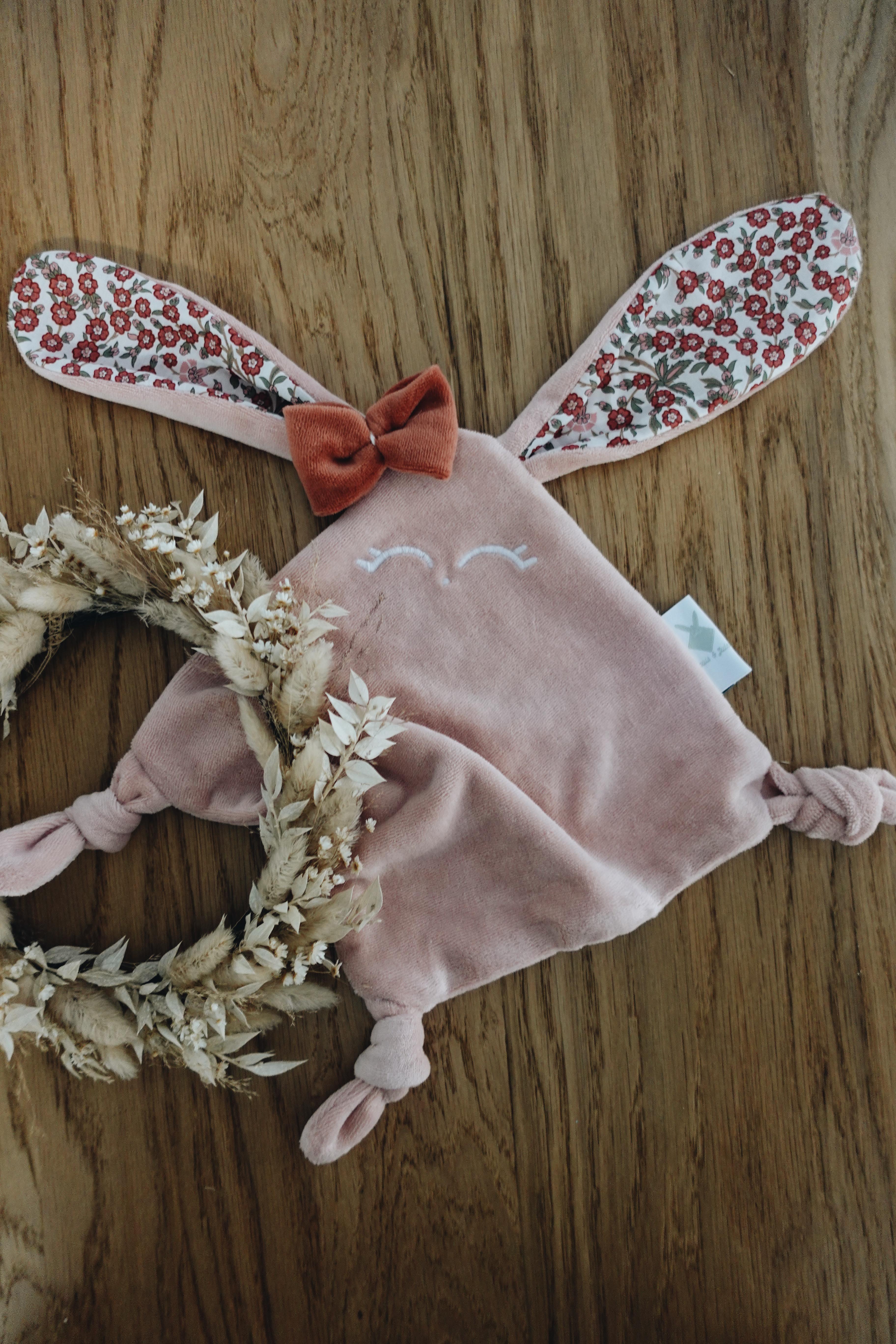 Doudou Velours Mini Noeuds - Empress Brique