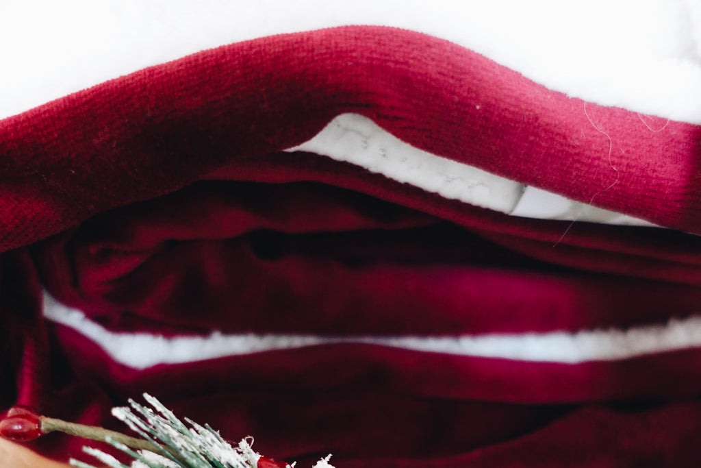 PROTOTYPE - Couverture Velours Noeuds 60x60cm - Holiday Argyle