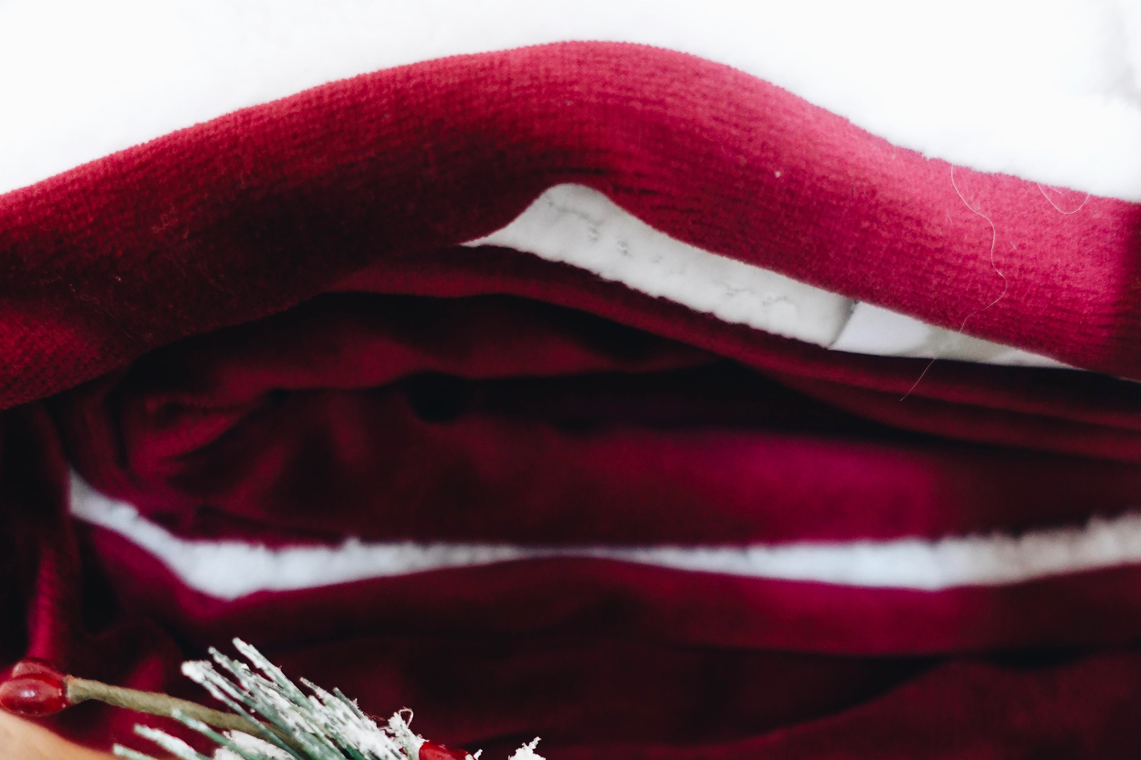 PROTOTYPE - Couverture Velours Noeuds 60x60cm - Holiday Argyle