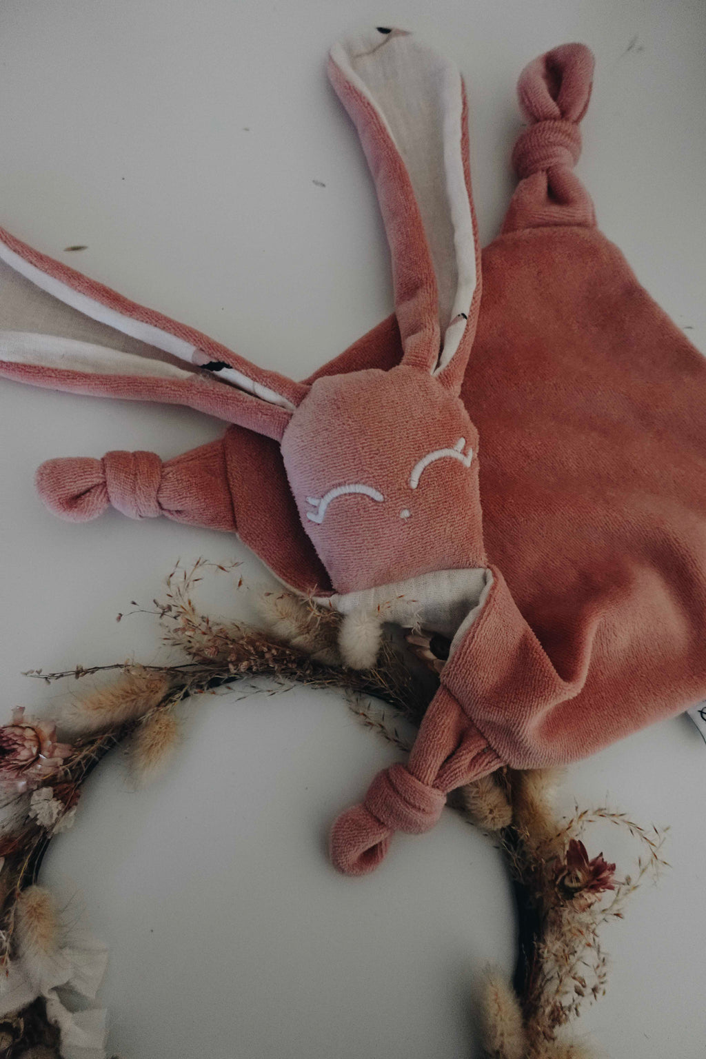 Doudou Velours Câlin Noeuds - Flamands Rose