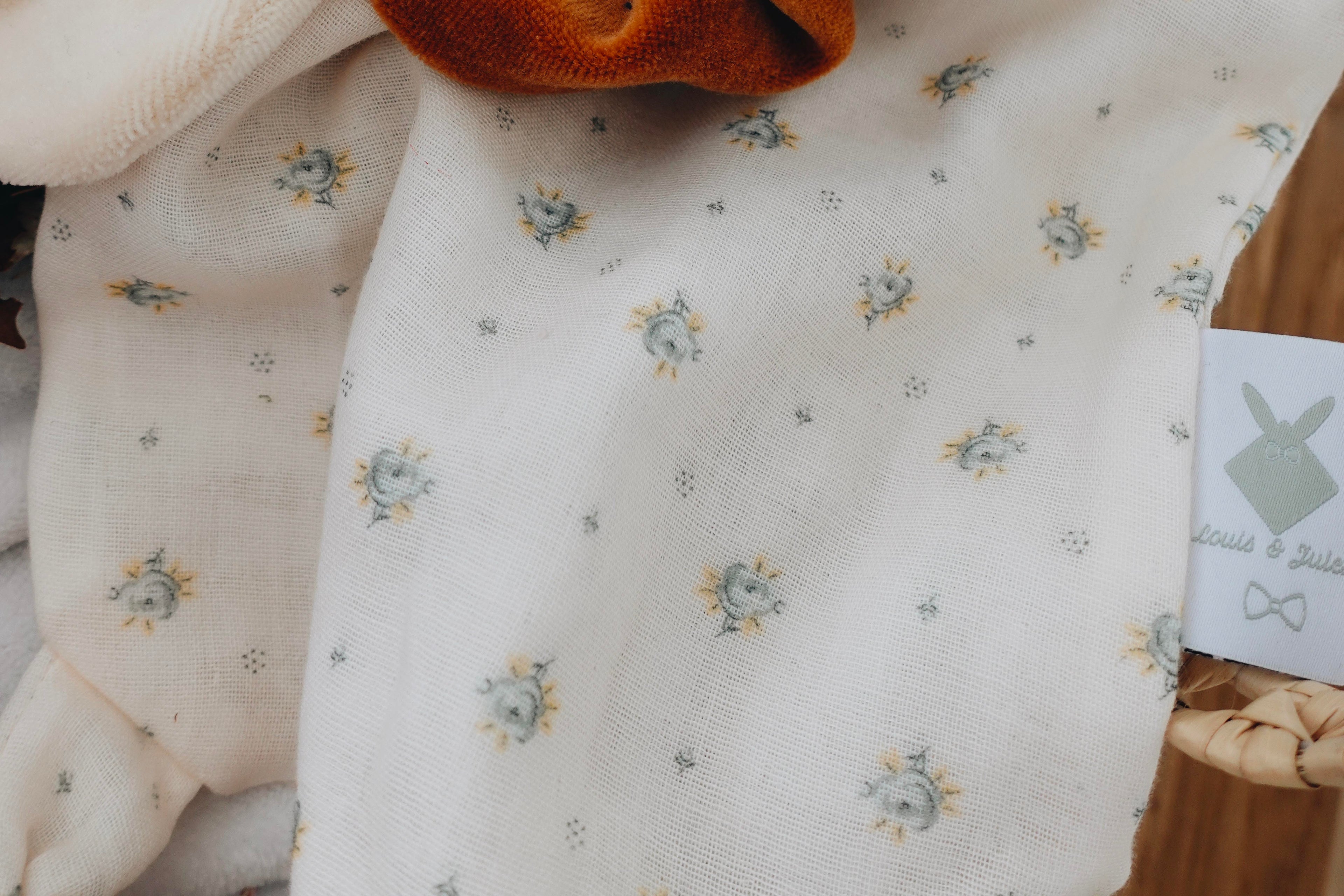 PROTOTYPE - Doudou Mousseline Monceau Bleu