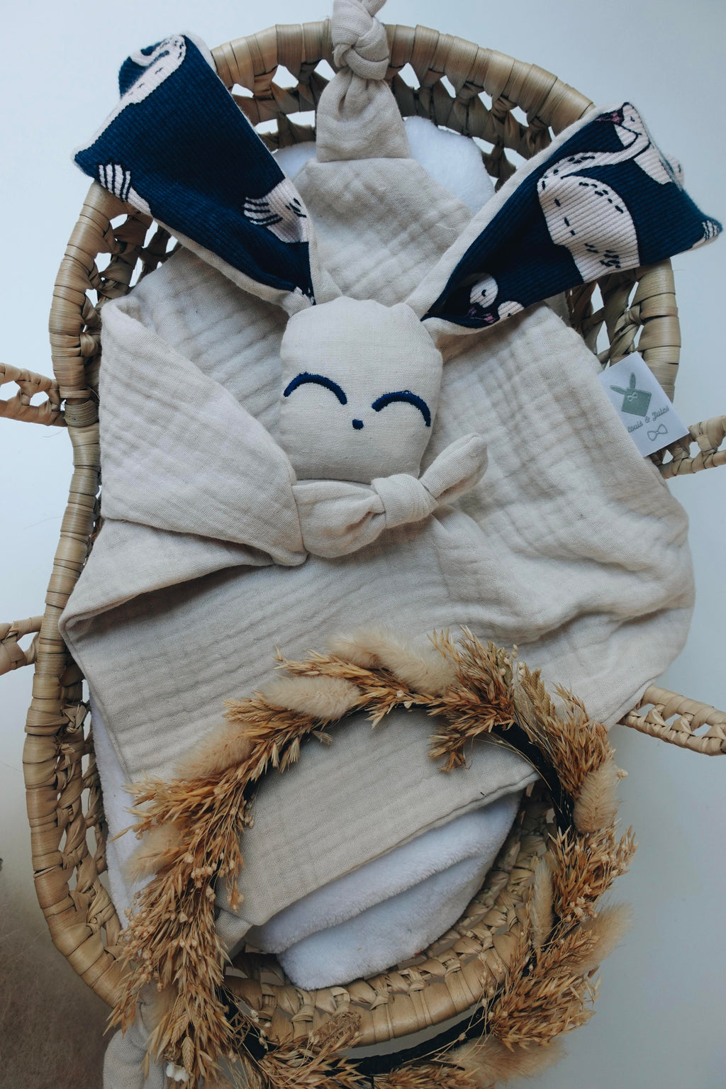 Doudou Lange Câlin Noeuds - Blue Swan