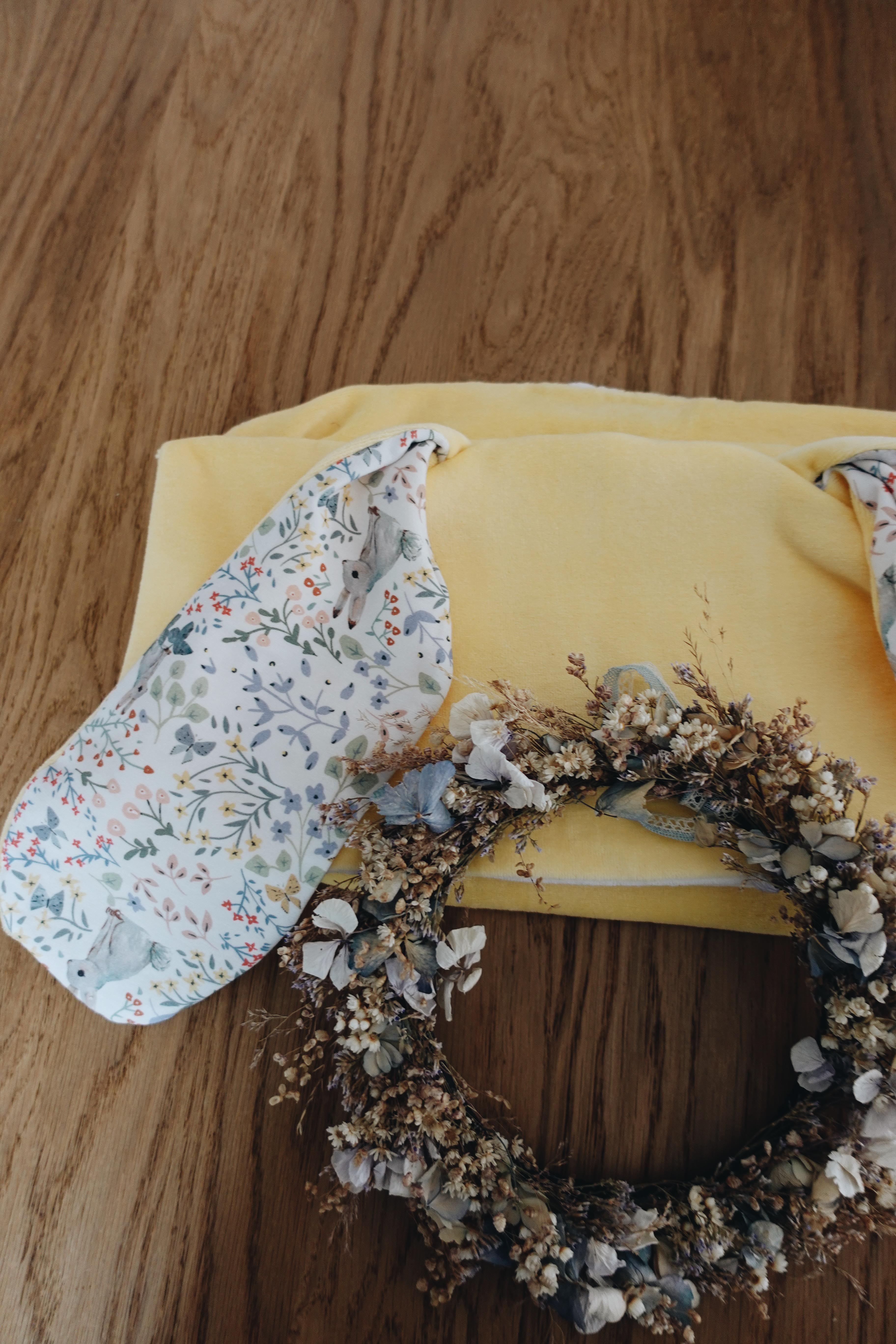 PROTOTYPE - Cape de bain Velours - Cottontails Blossom