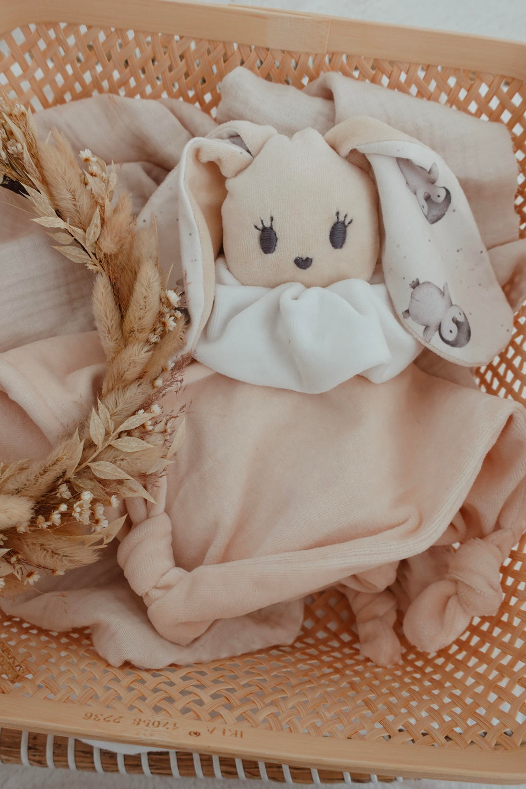 Doudou Velours Câlin Noeuds - Pinguins