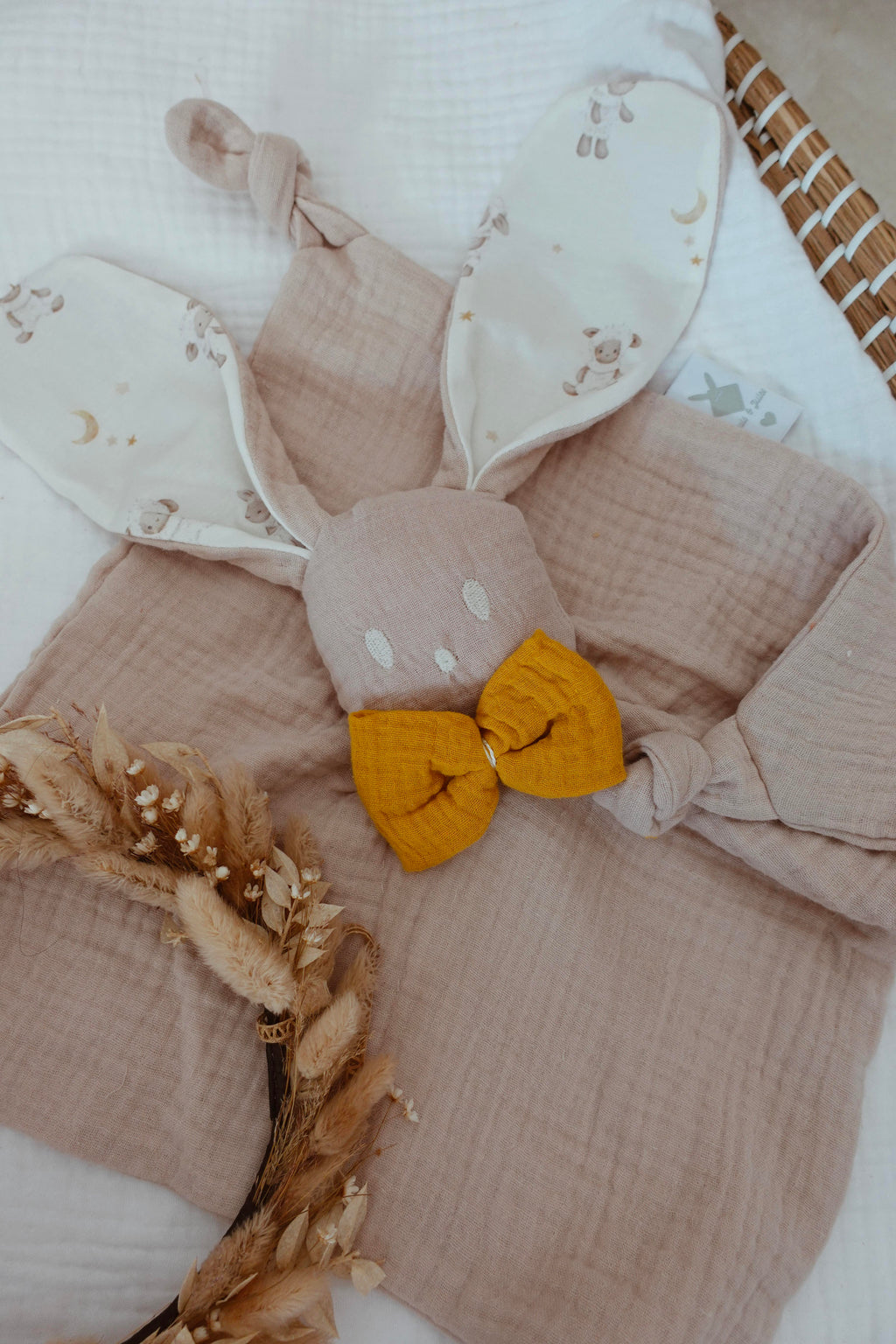 Doudou Lange Câlin Noeuds - Lamb