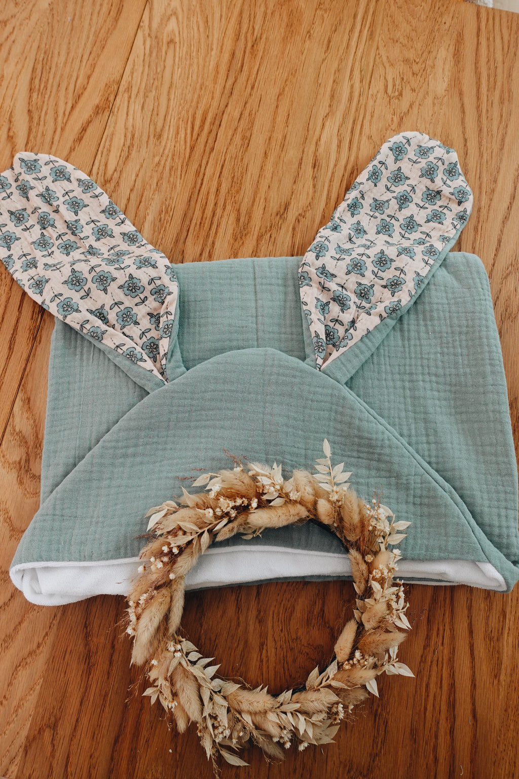PROTOTYPE - Cape de bain Lange - Turquoise Petals