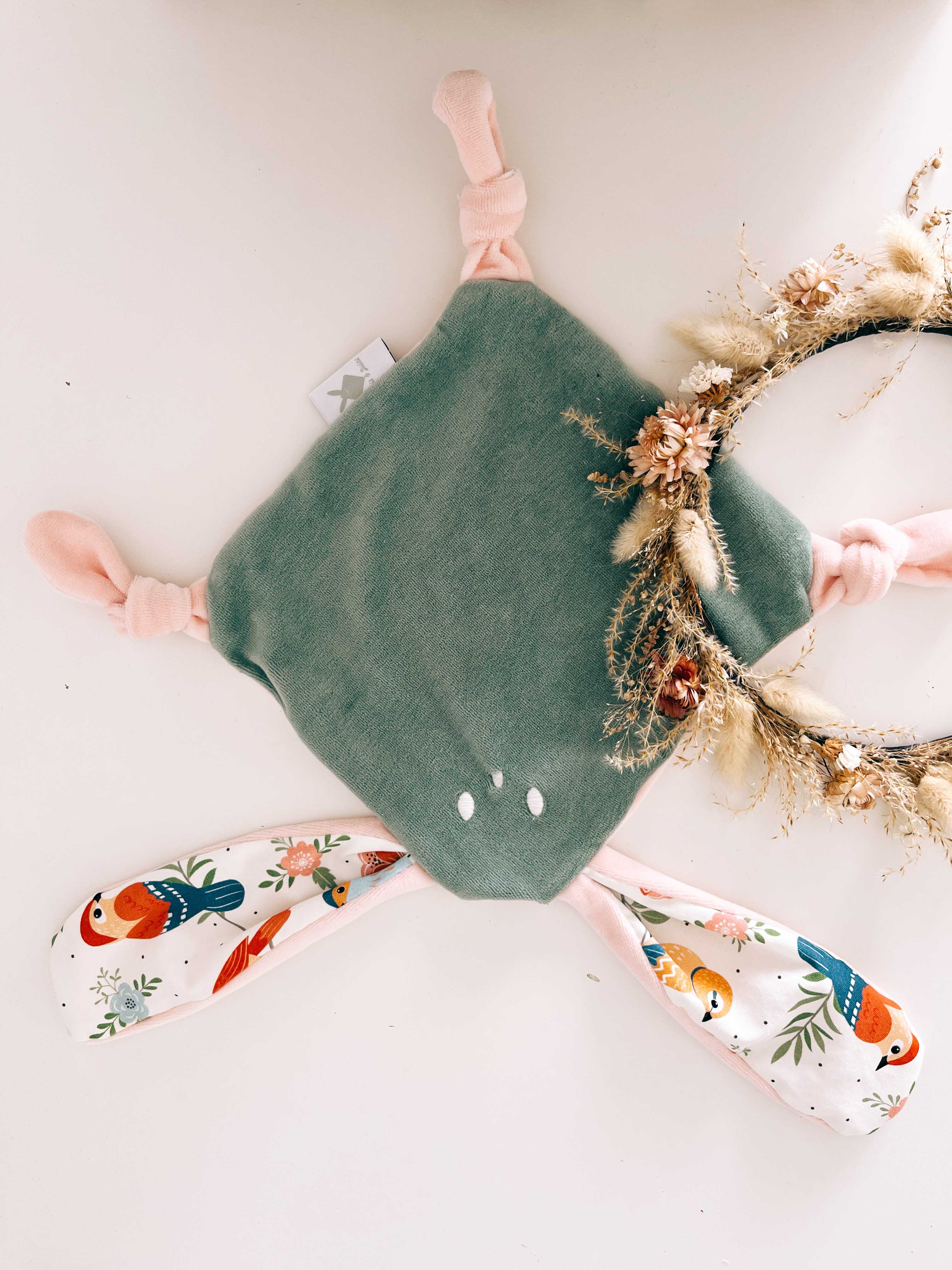 Doudou Velours Mini Noeuds - Singing Birds