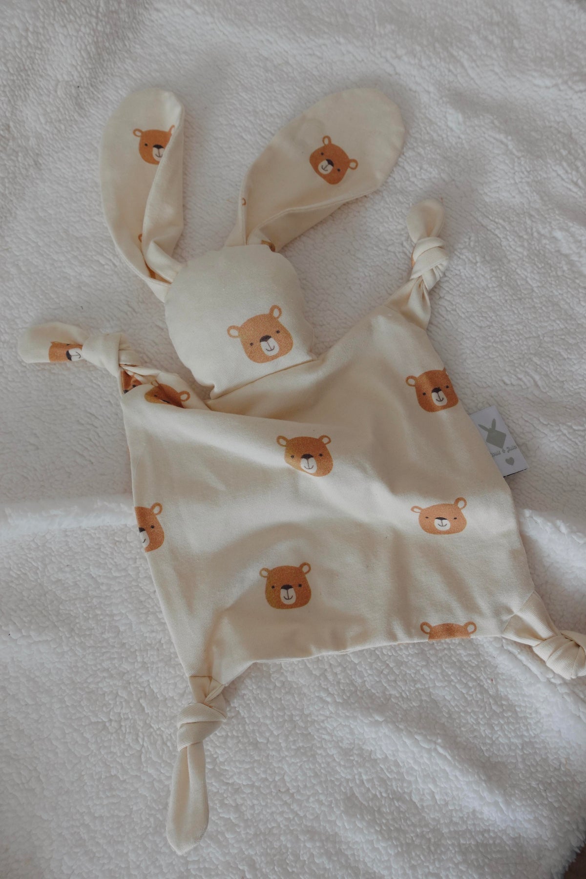 Doudou Jersey Chouchou Pièce Unique - Beige Bears