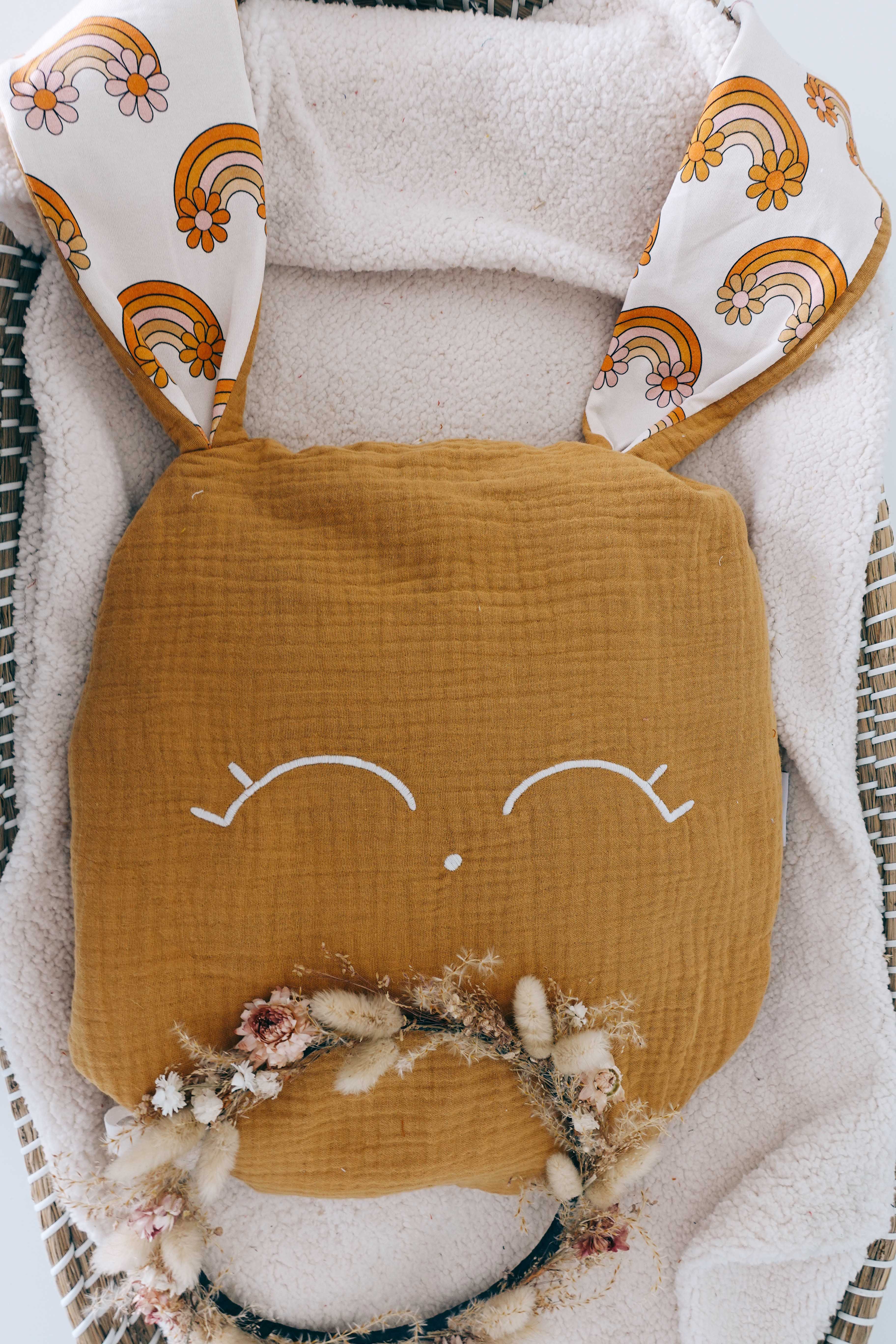 Petit Coussin Lange - Flower Rainbow
