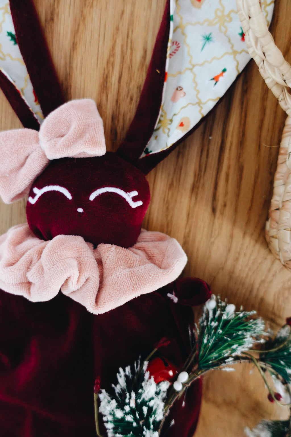 PROTOTYPE - Bouillotte noyaux de cerise velours - Holiday Argyle