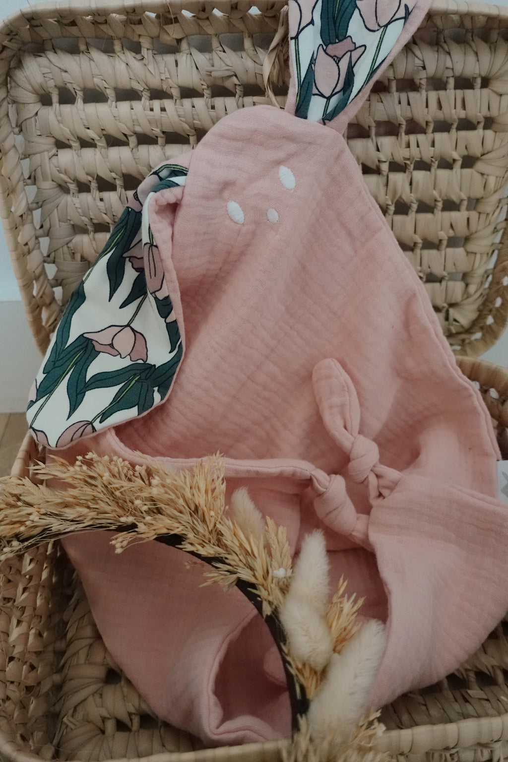 Doudou Lange Cocooning Noeuds - Tulipes