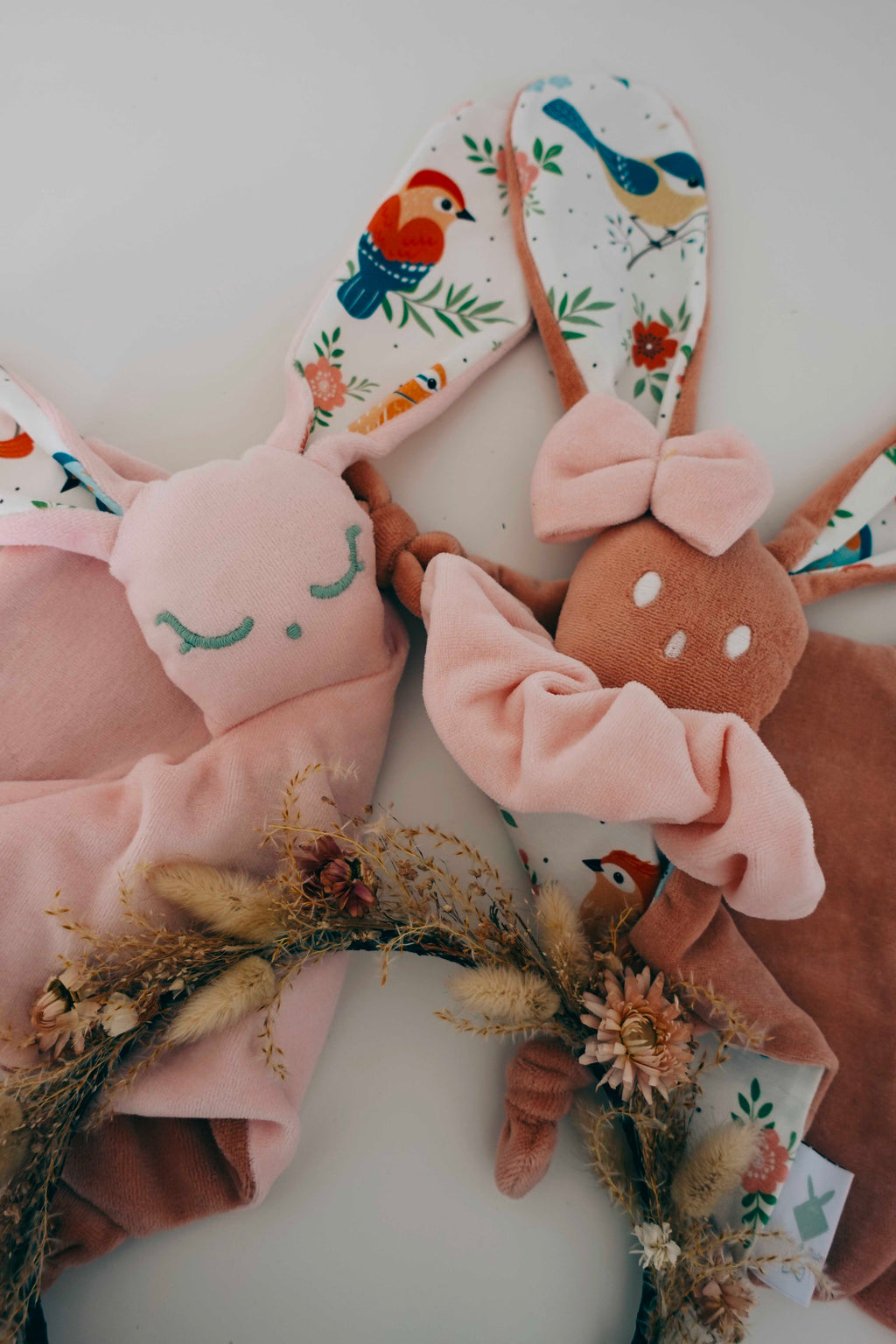 Doudou Velours Câlin Noeuds - Singing Birds