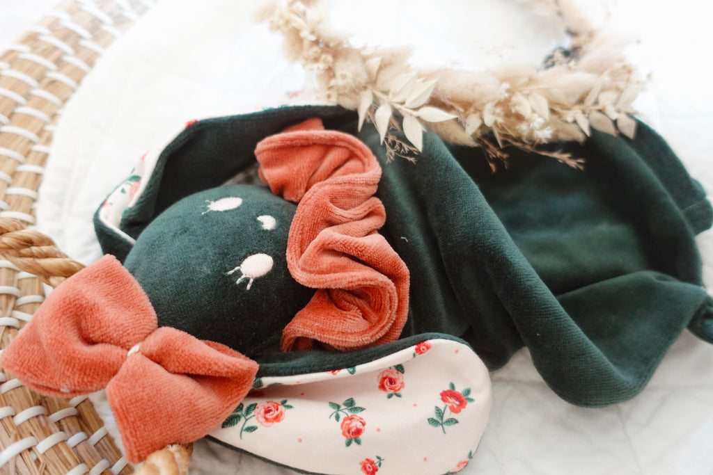 Bouillotte noyaux de cerise velours - Pink Roses