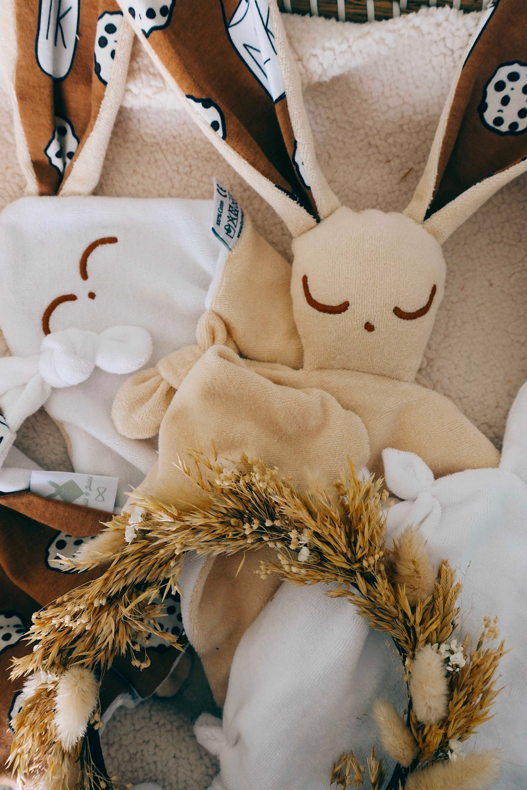 Doudou Eponge Mini Noeuds - Milk and Cookies
