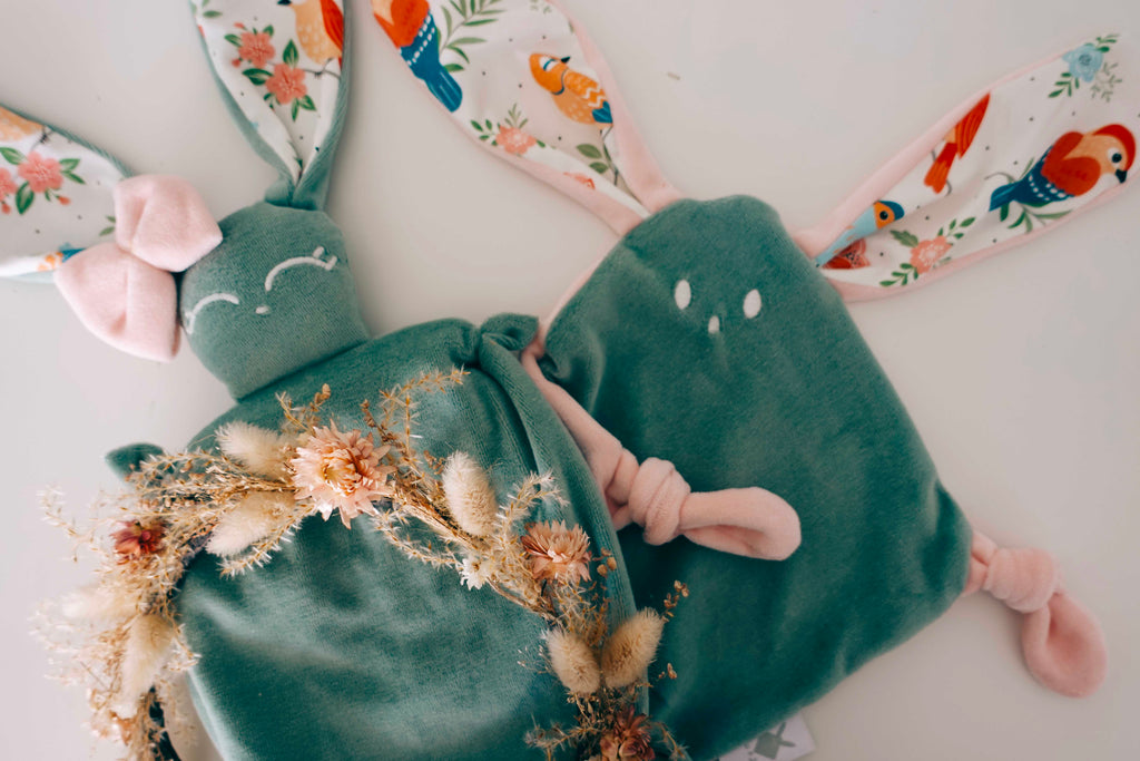 Doudou Velours Mini Noeuds - Singing Birds