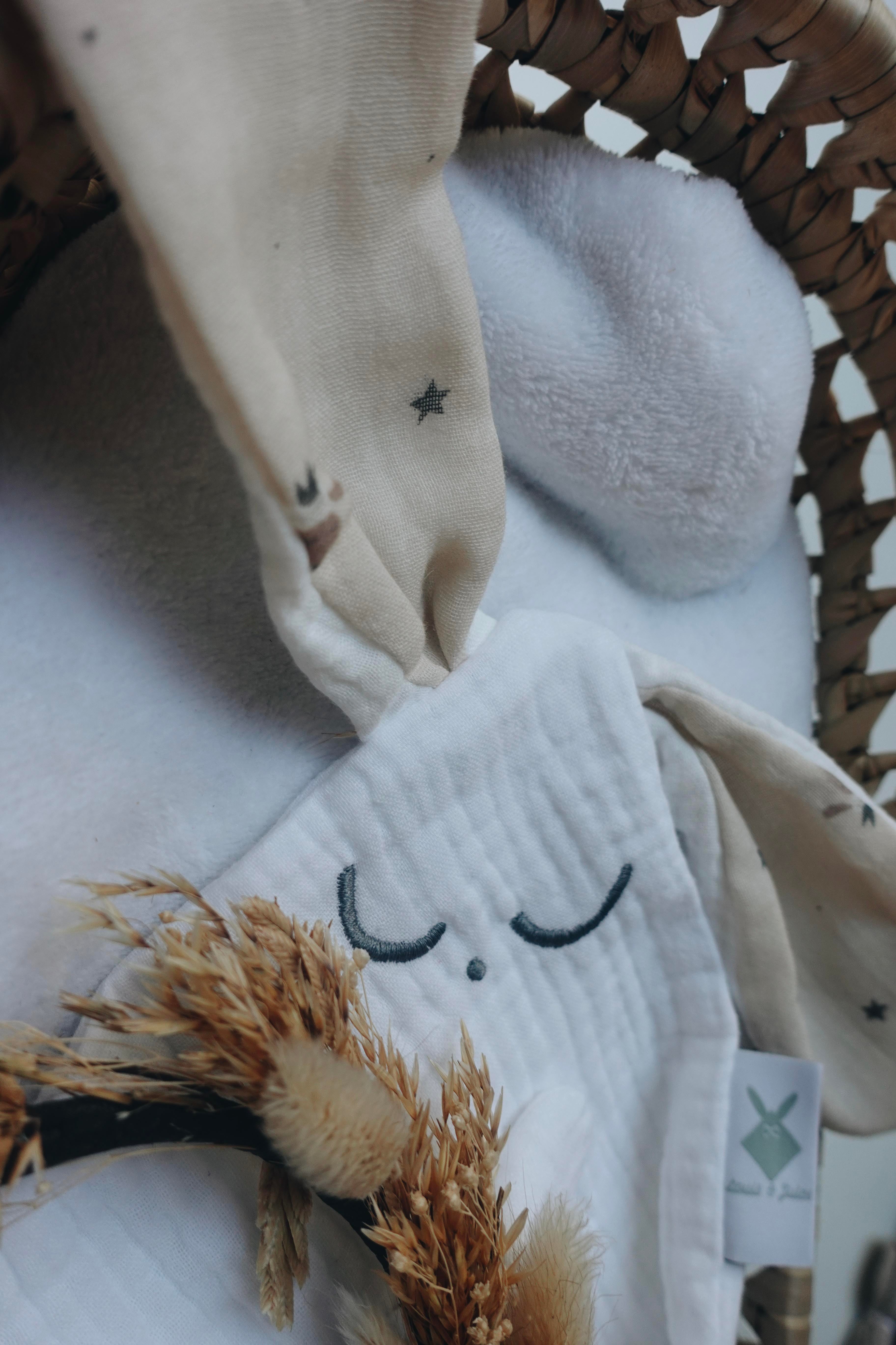 Doudou Lange Mini Noeuds - Moutons