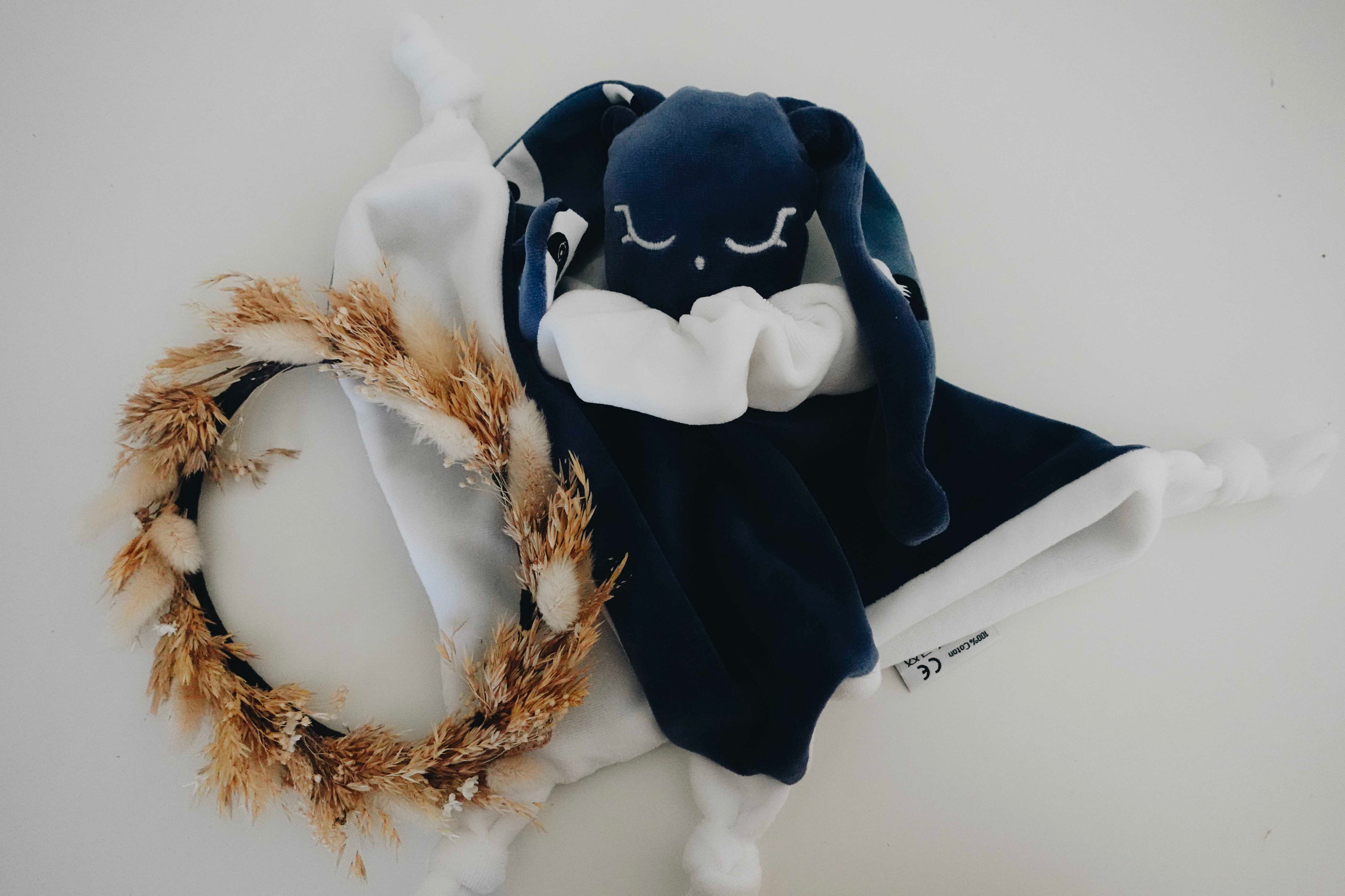 Doudou Velours Câlin Noeuds - Pandas