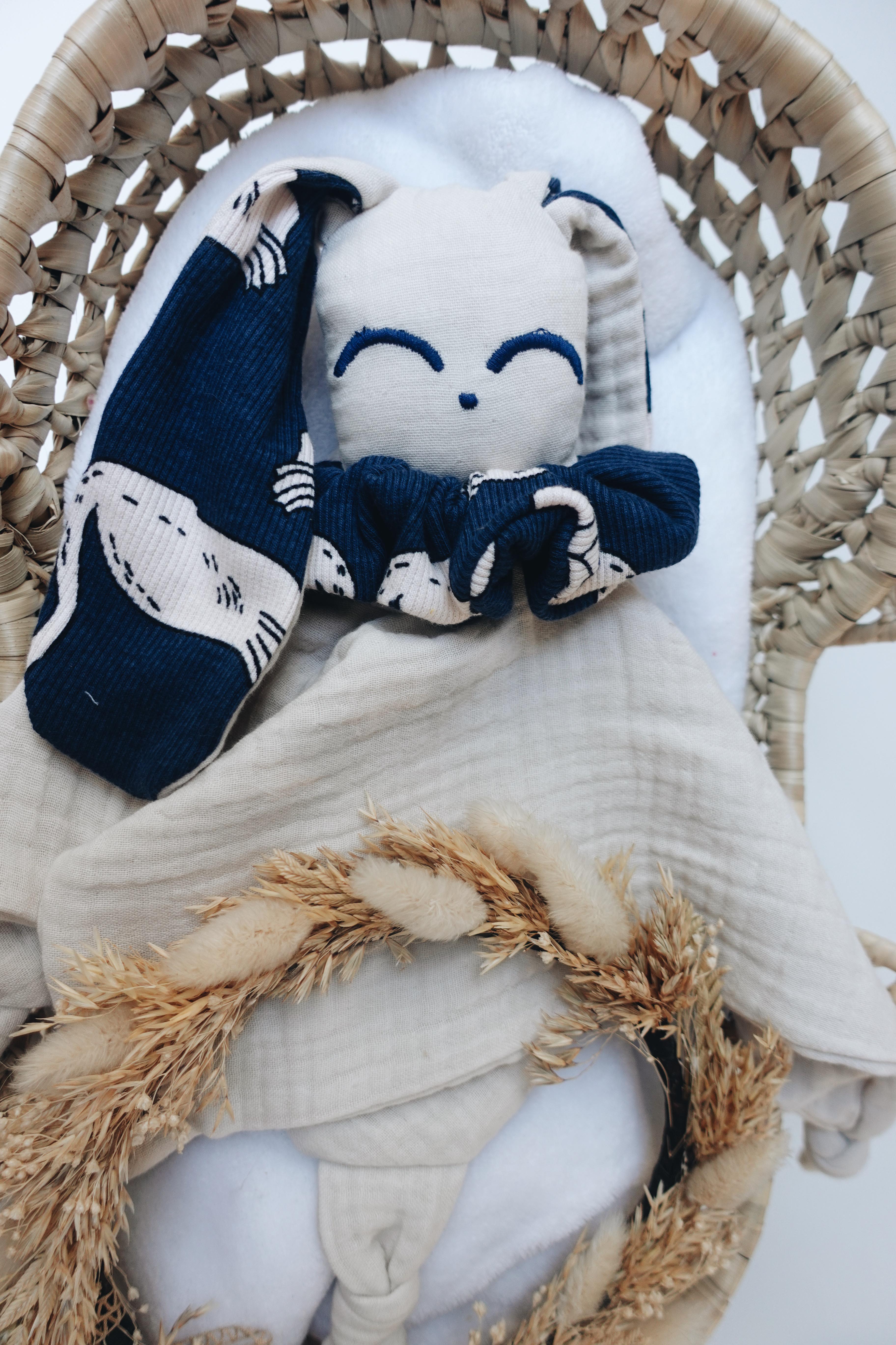Doudou Lange Câlin Noeuds - Blue Swan