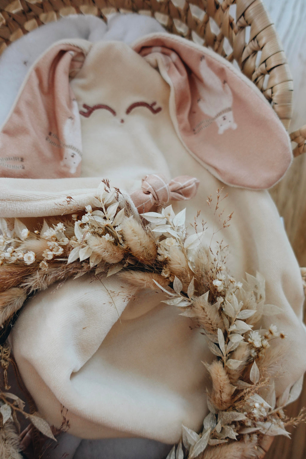 PROTOTYPE -Doudou Velours Classique Noeuds - Checks and Bears Nude