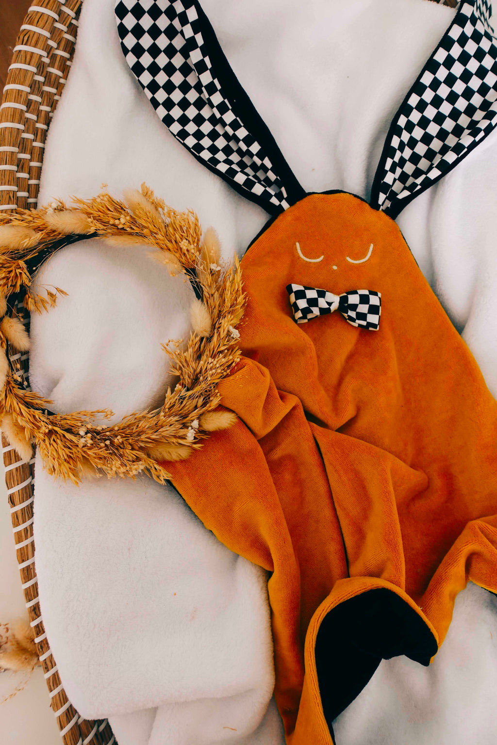 Doudou Velours Cocooning Noeuds - Chessboard