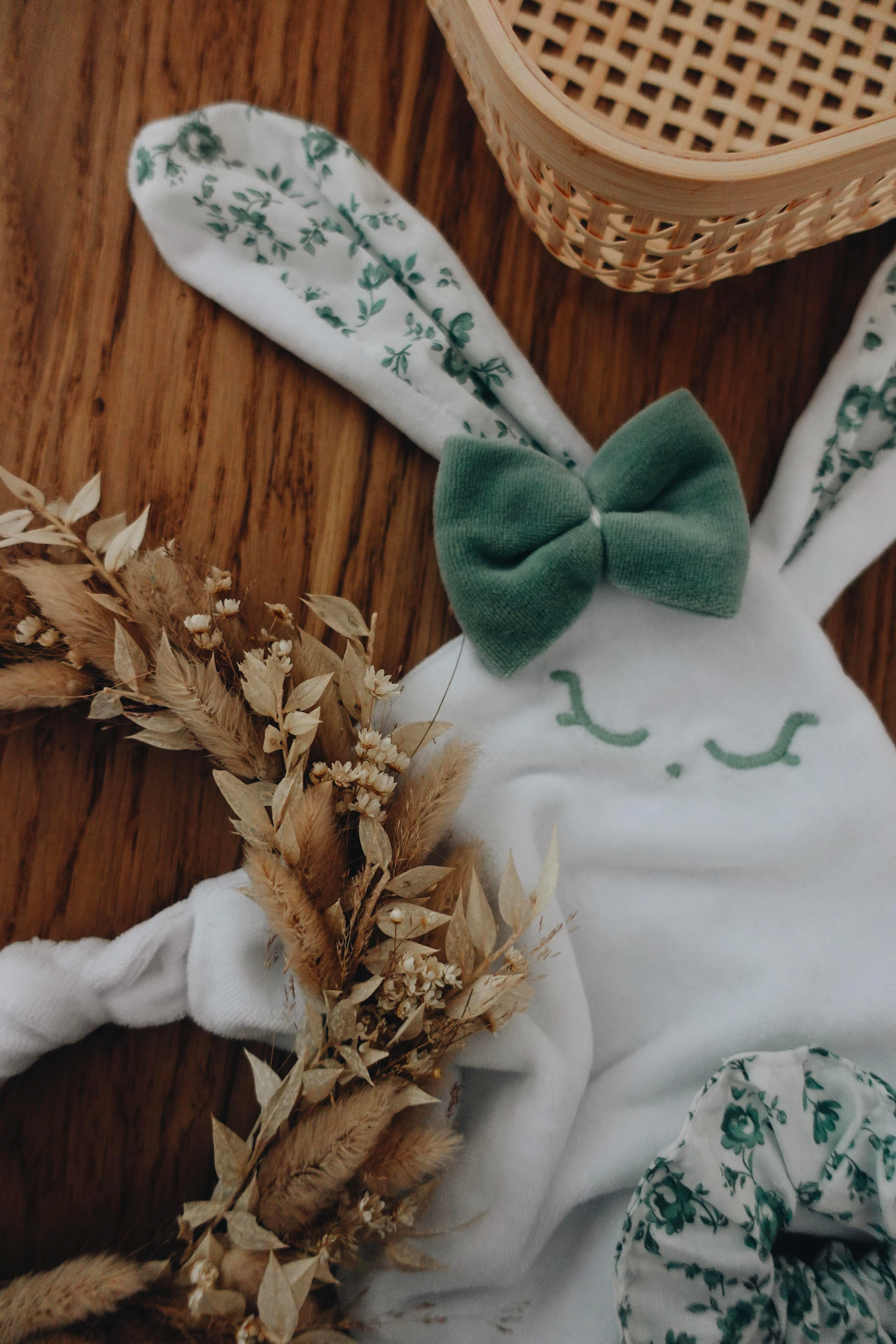 Doudou Velours Mini Noeuds - Roses d'Antan