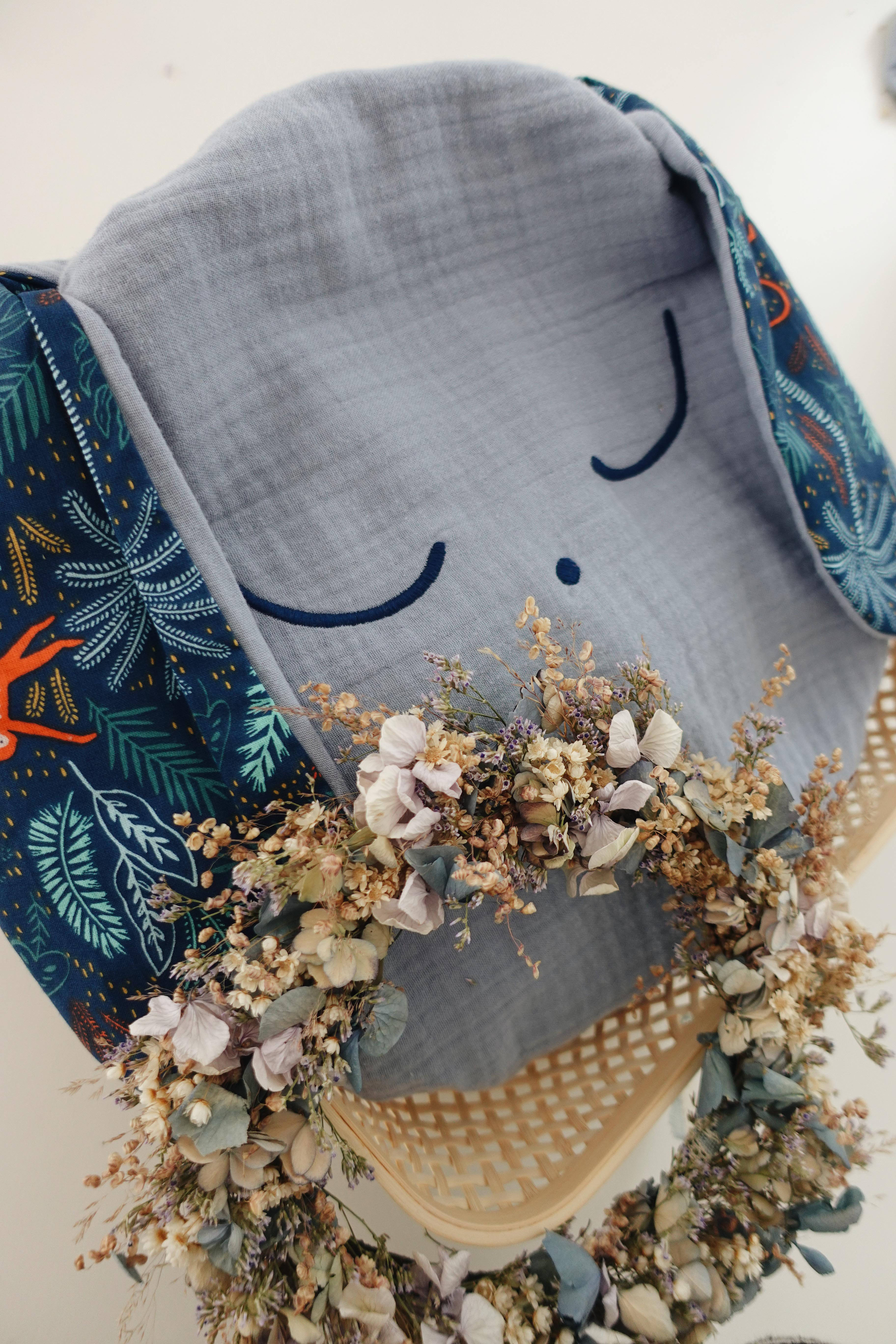 Petit Coussin Lange - Blue Jungle