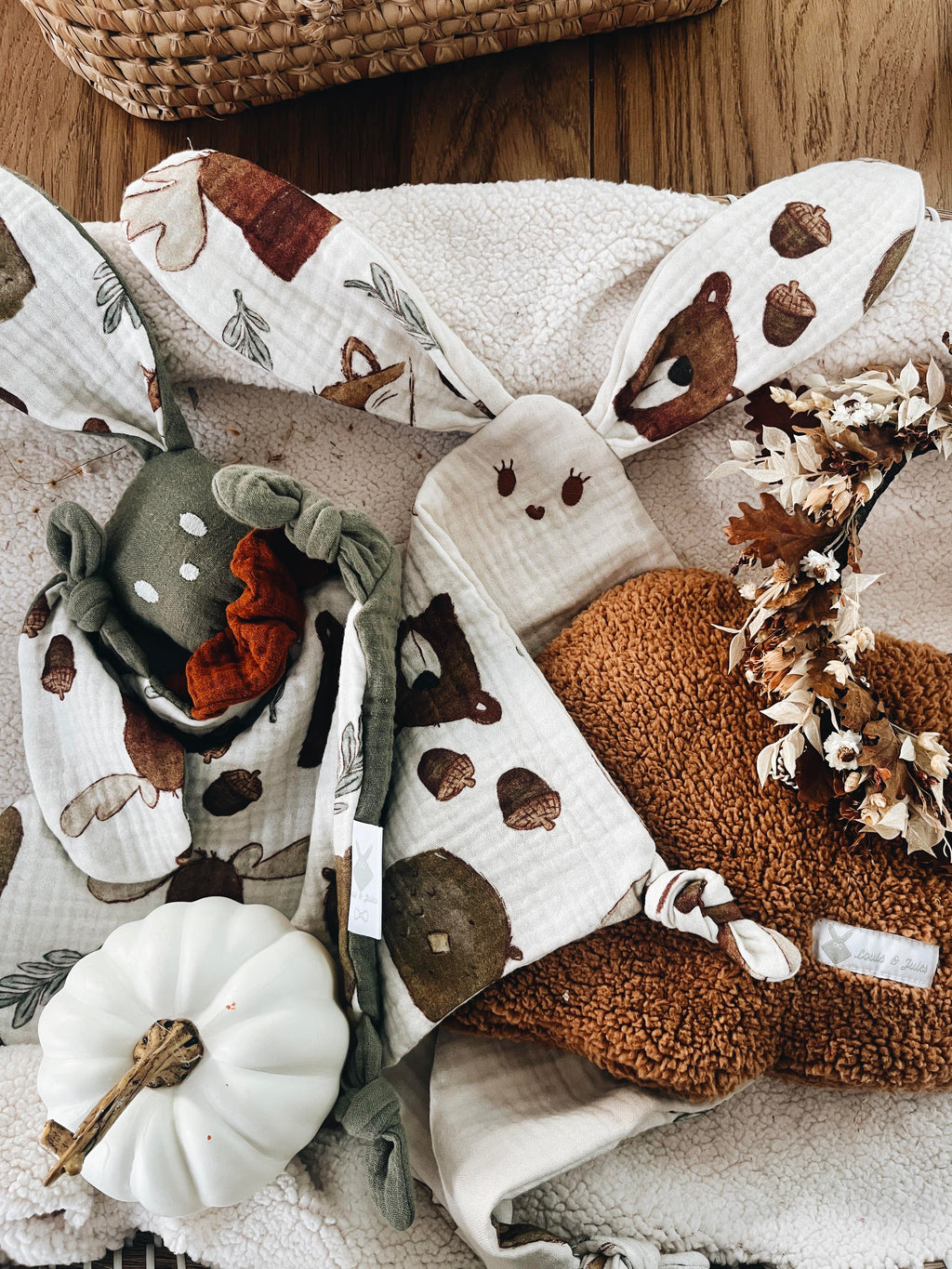 PROTOTYPE - Doudou lange Classique Noeuds - Cream