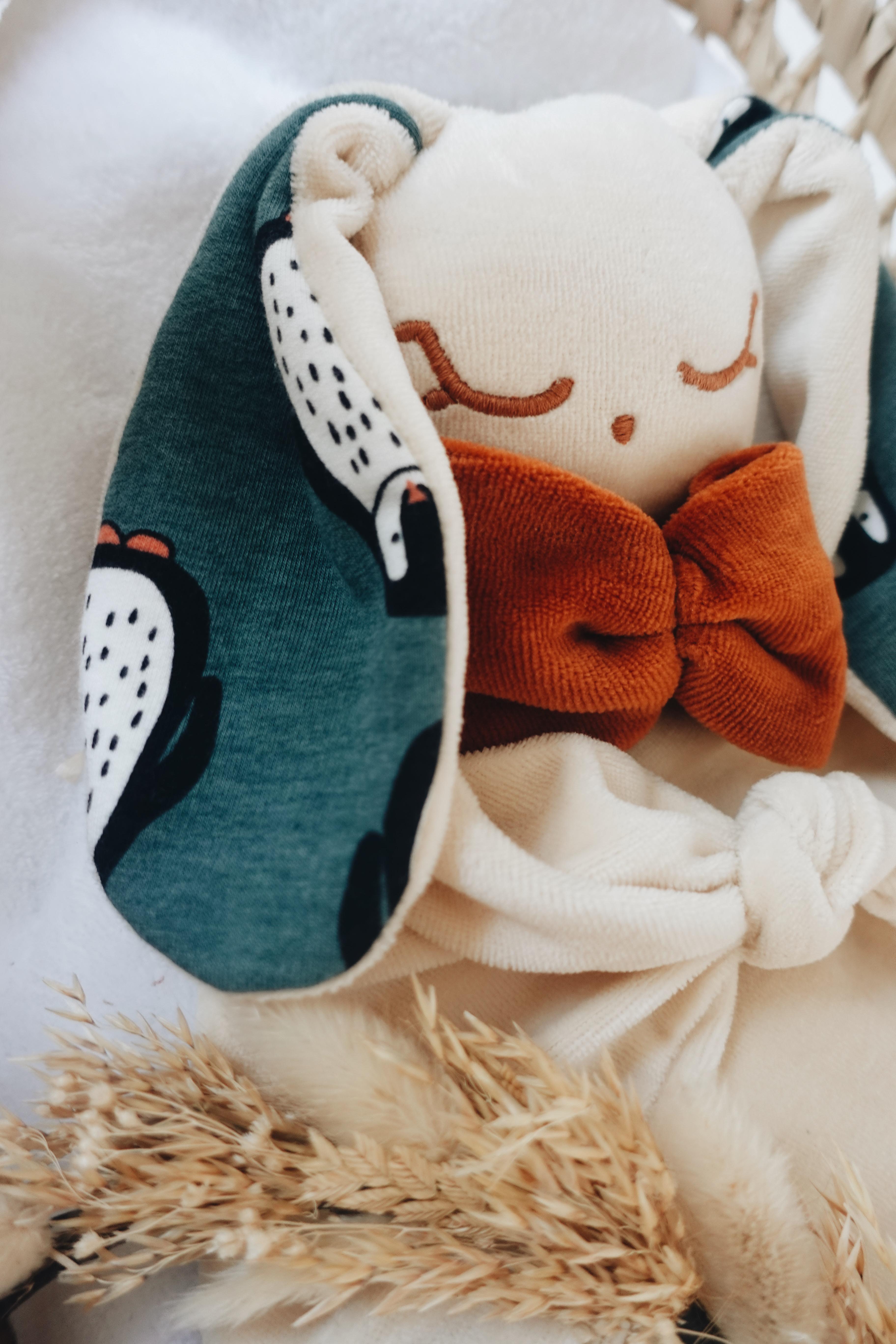Doudou Velours Gaufrette - Pingouins