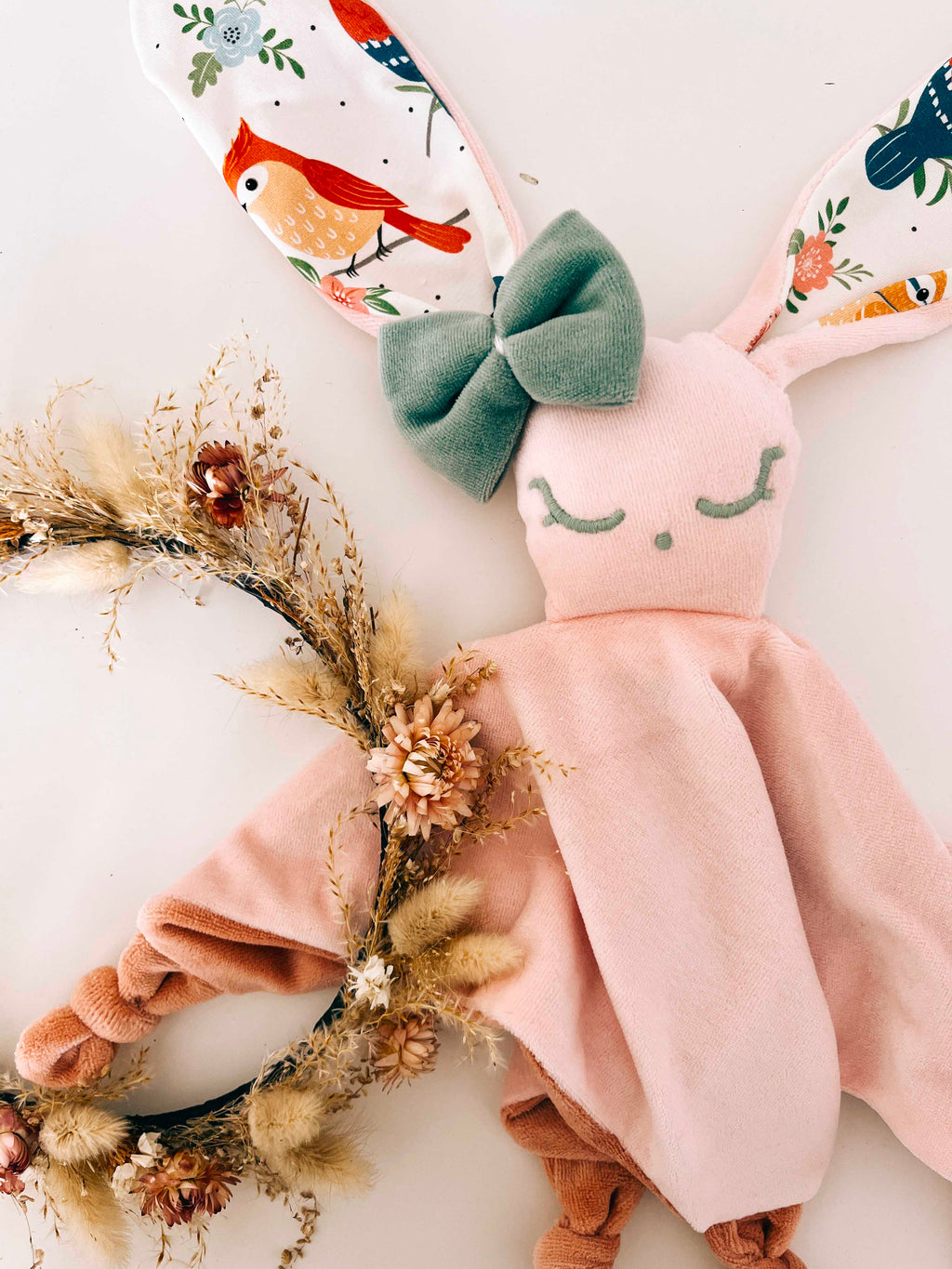 Doudou Velours Câlin Noeuds - Singing Birds