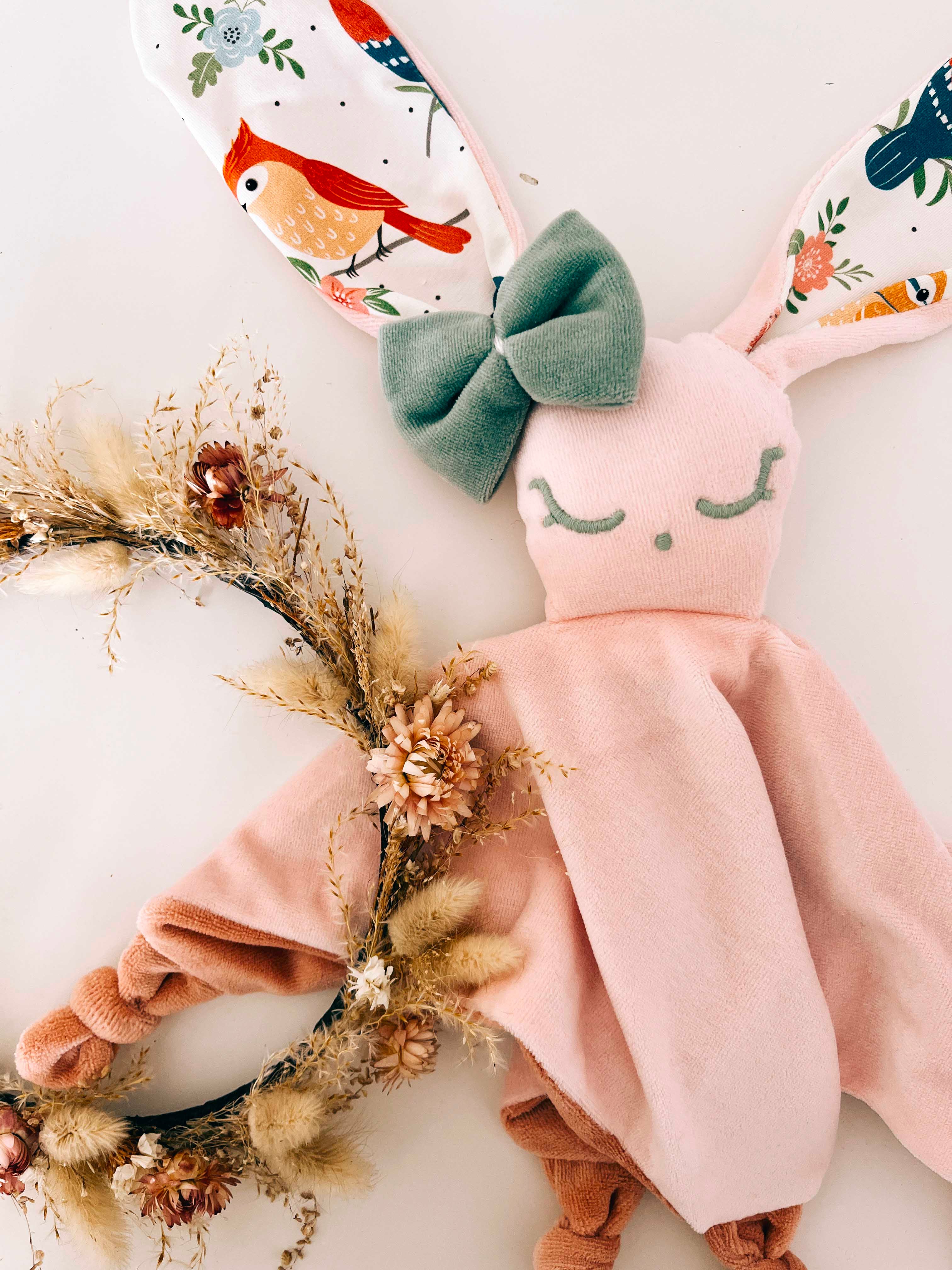 Doudou Velours Câlin Noeuds - Singing Birds