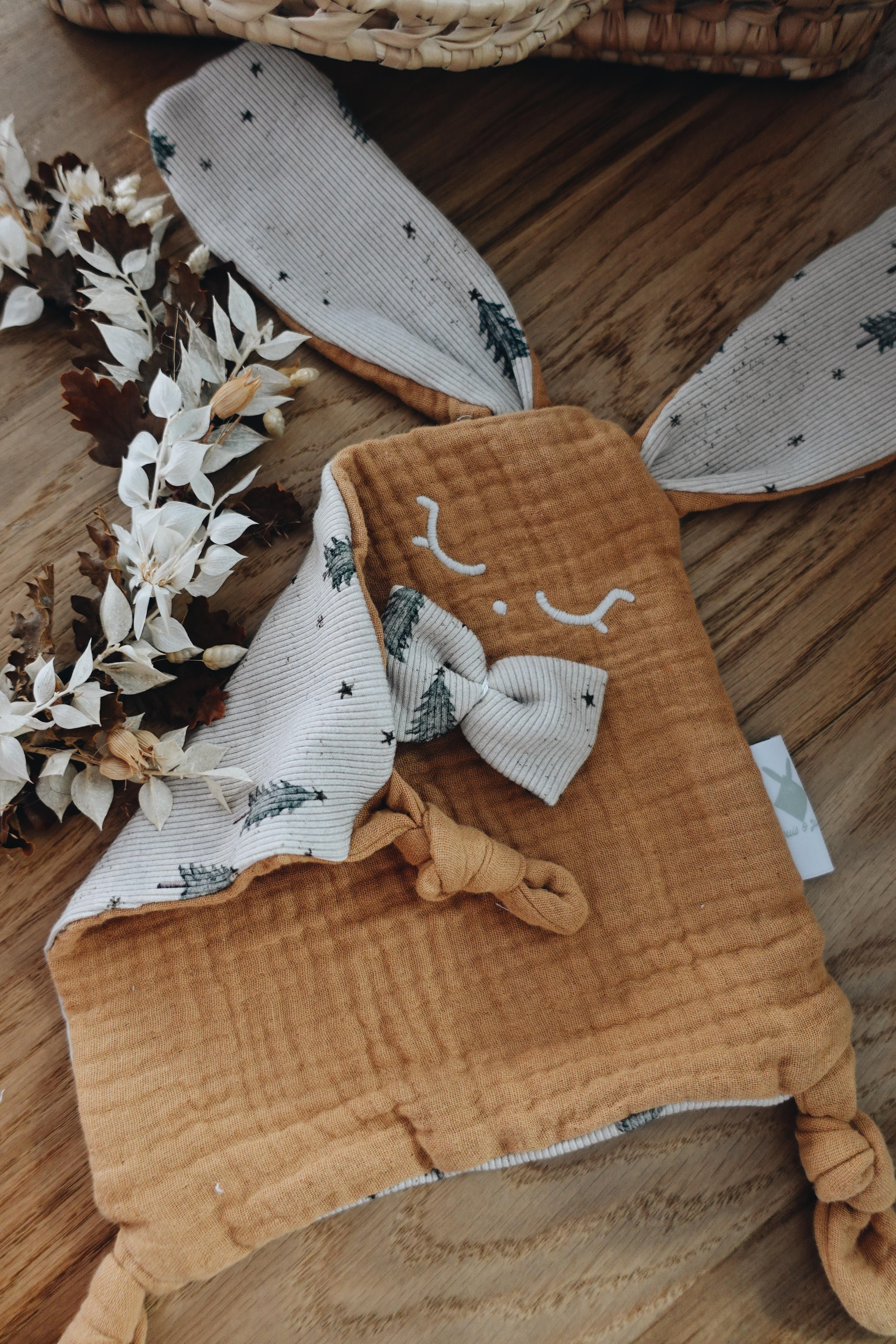 Doudou Lange Mini Noeuds - Sapin