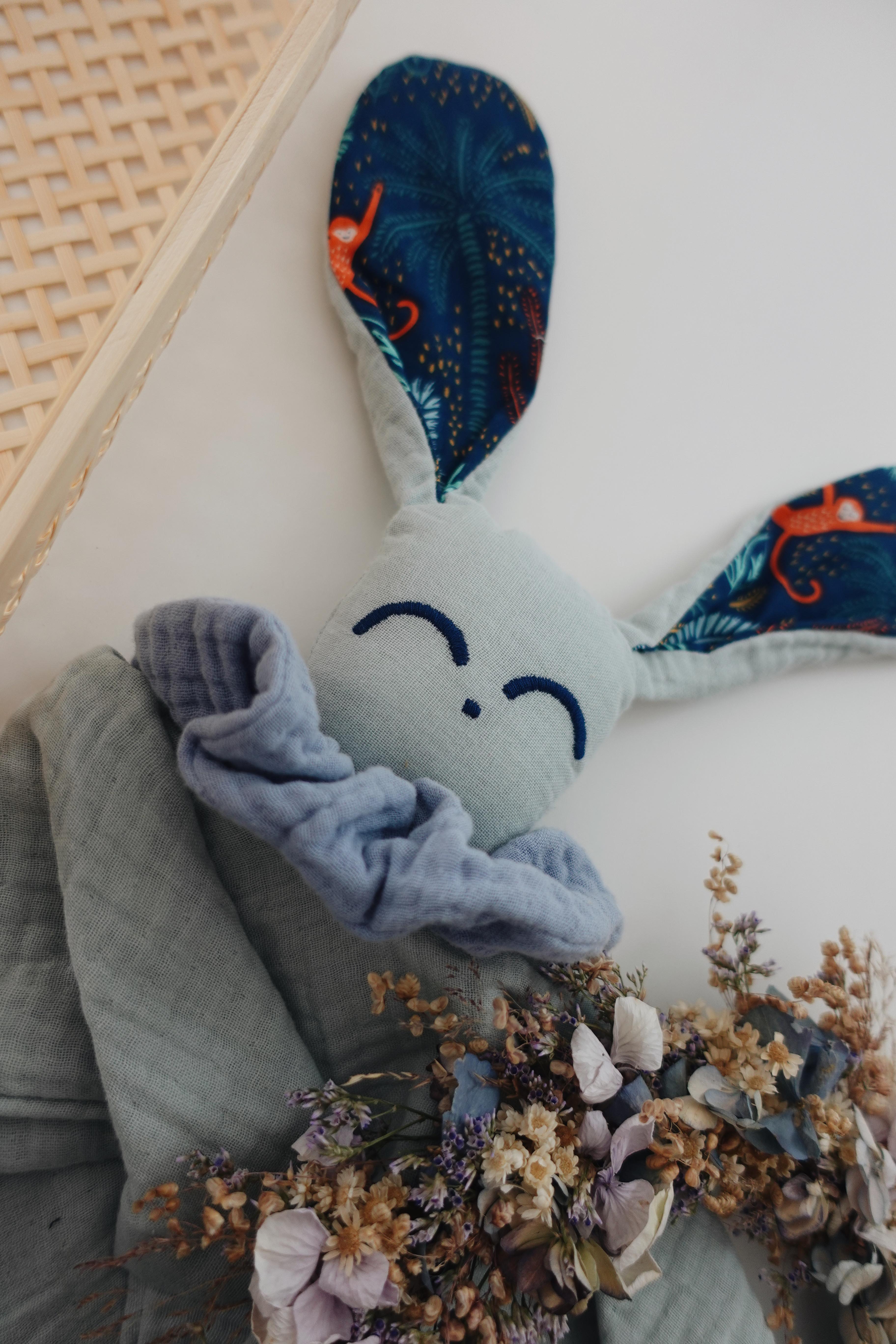 Doudou Lange Câlin Noeuds - Blue Jungle