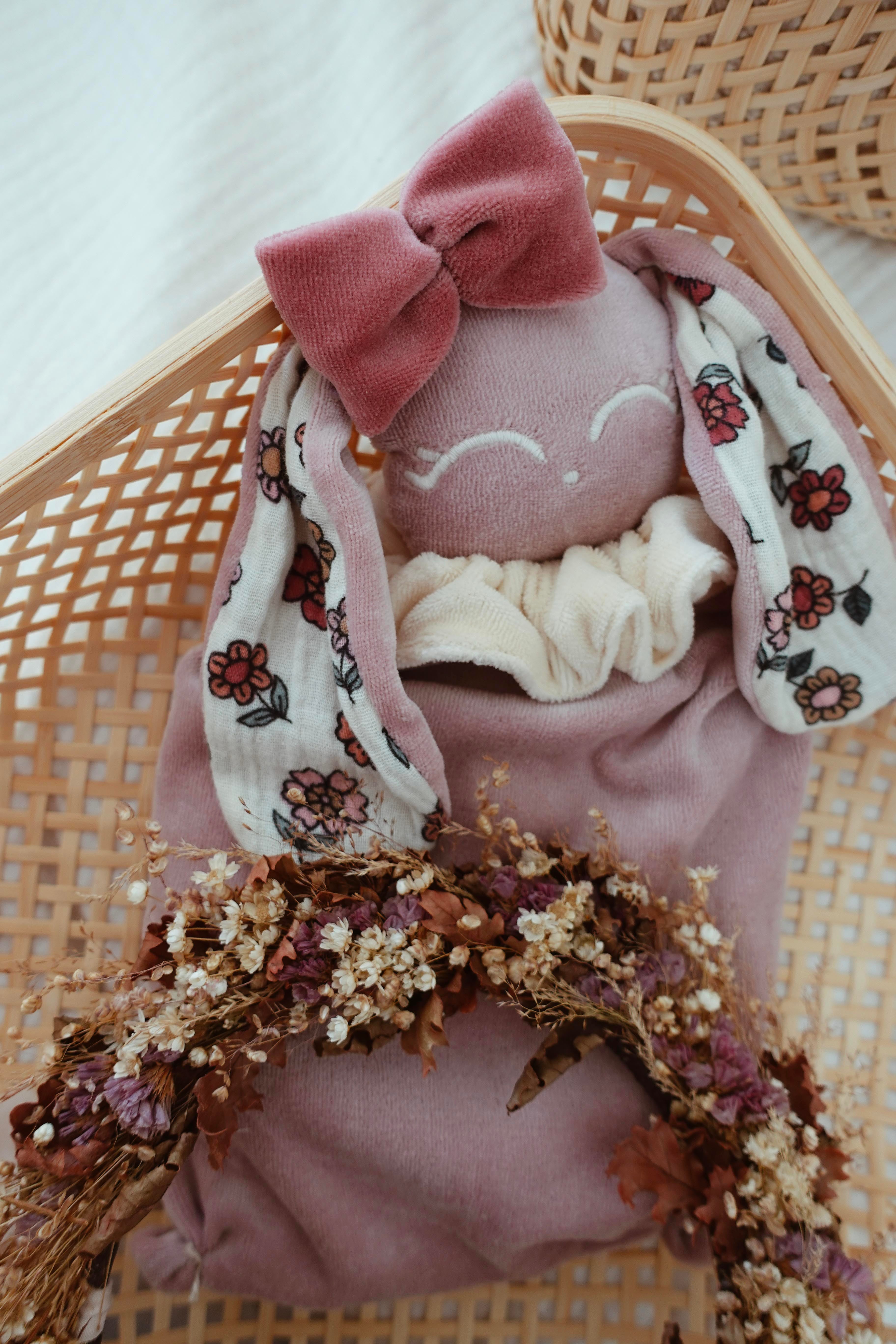 Bouillotte noyaux de cerise Velours - Vintage Floral