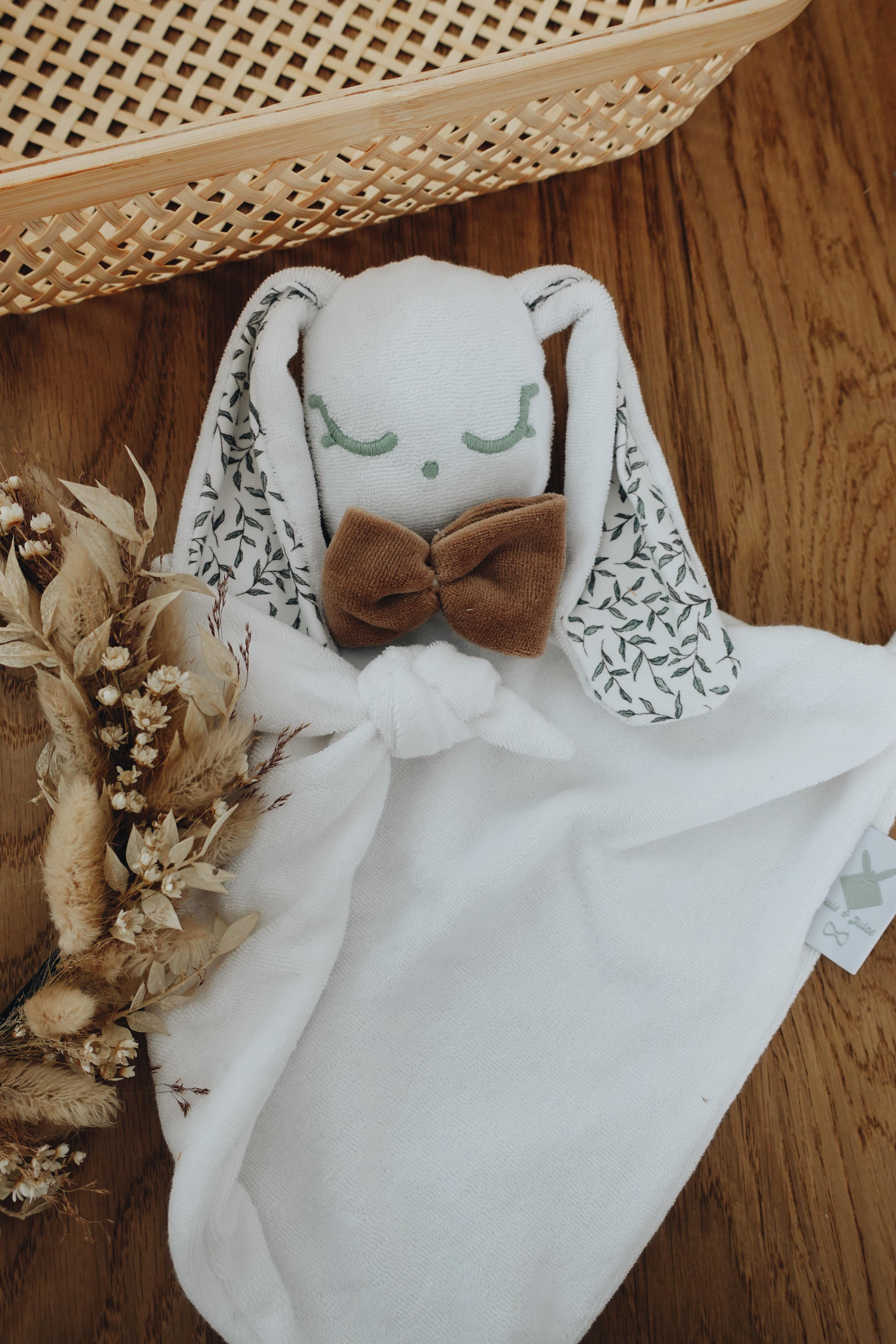 PROTOTYPE - Doudou Éponge Gaufrette - Green Leaves