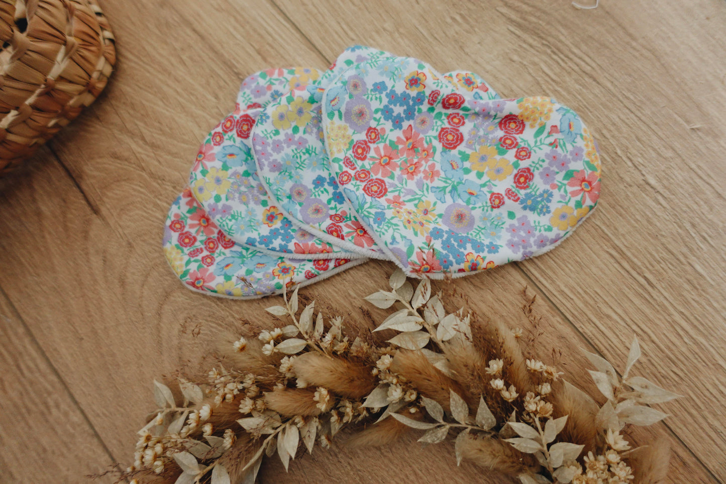 PROTOTYPE - Pochette cotons démaquillants - Pastel Flowers