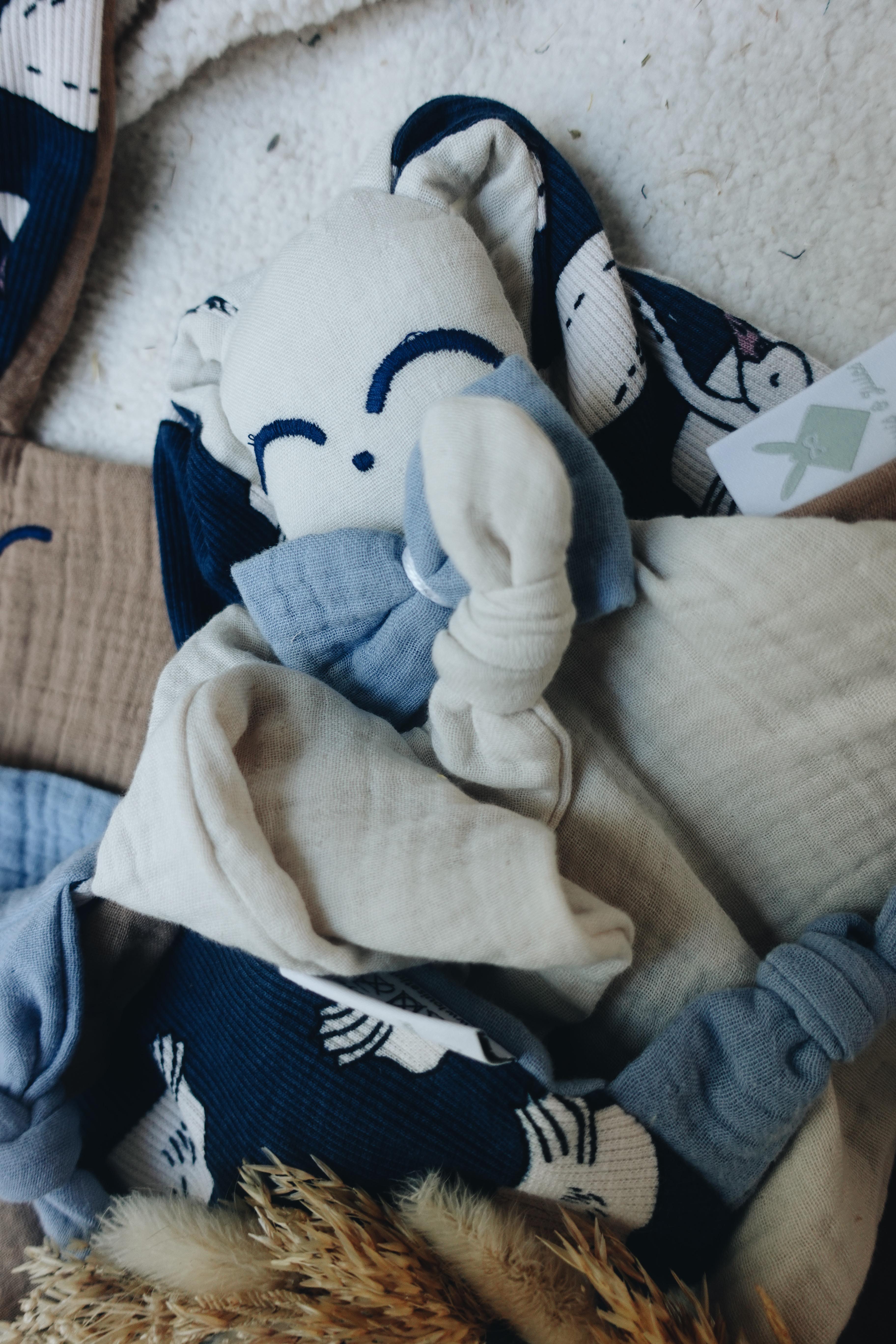 Doudou Lange Câlin Noeuds - Blue Swan