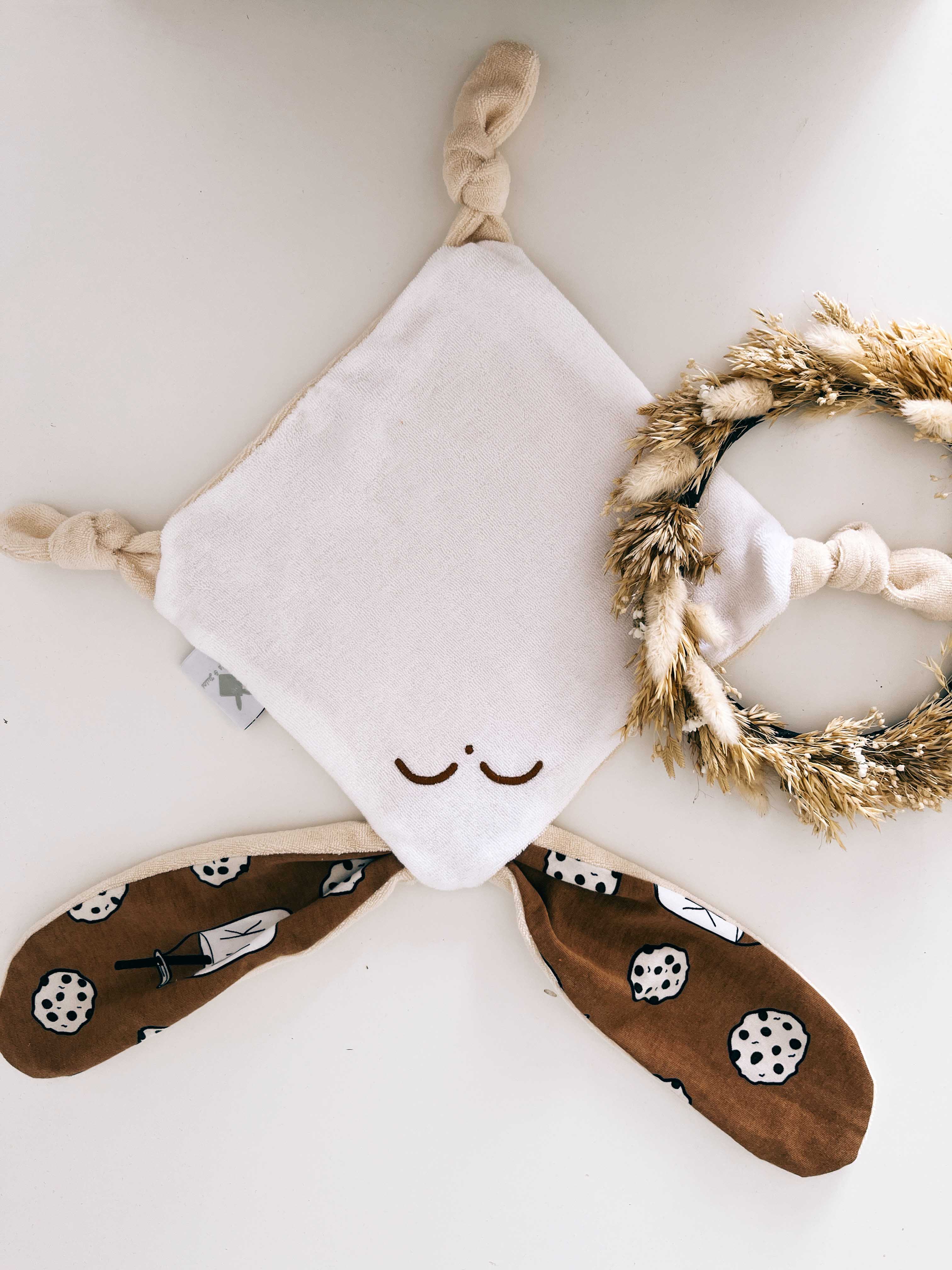 Doudou Eponge Mini Noeuds - Milk and Cookies