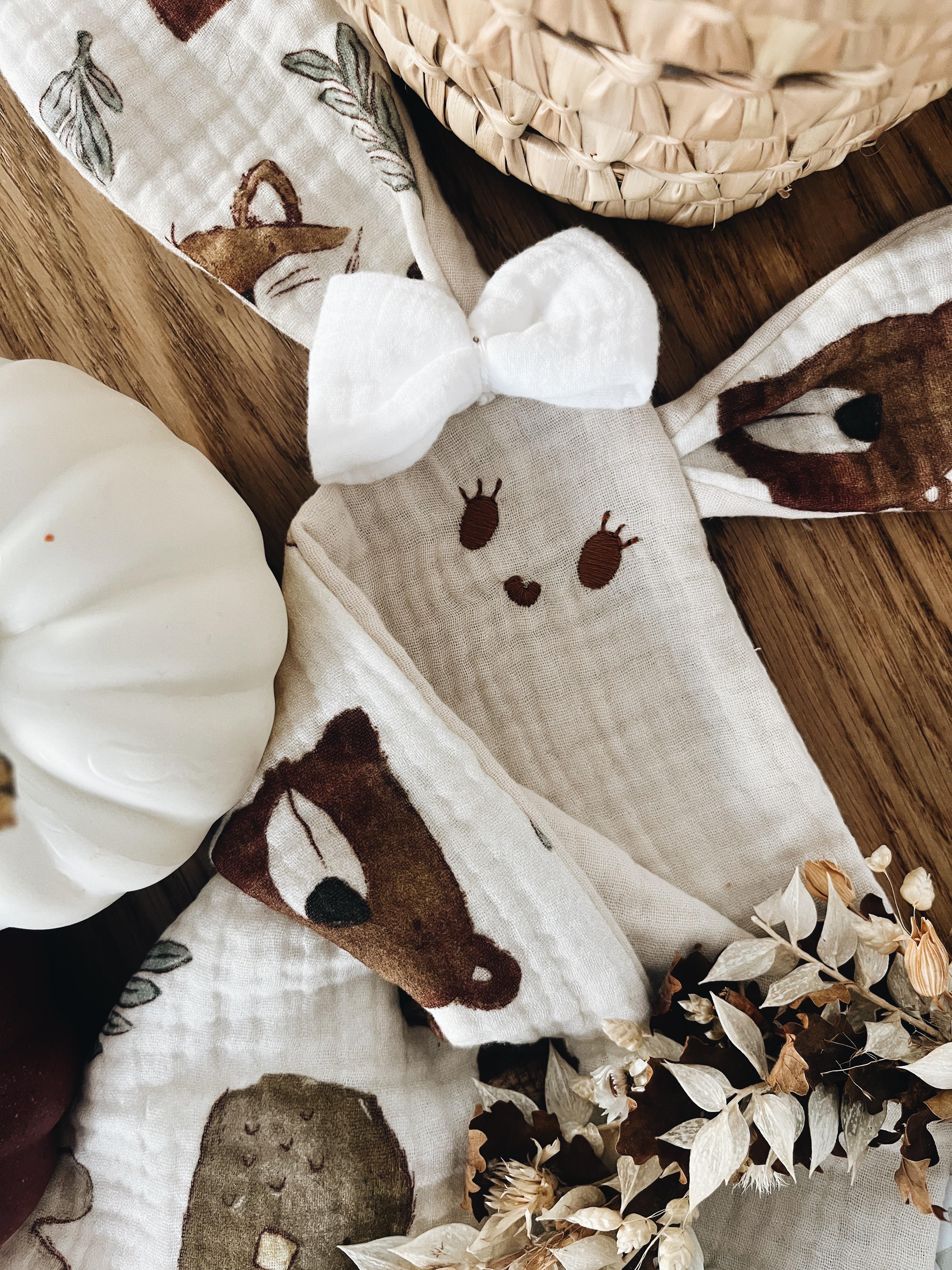 PROTOTYPE - Doudou lange Classique Noeuds - Cream