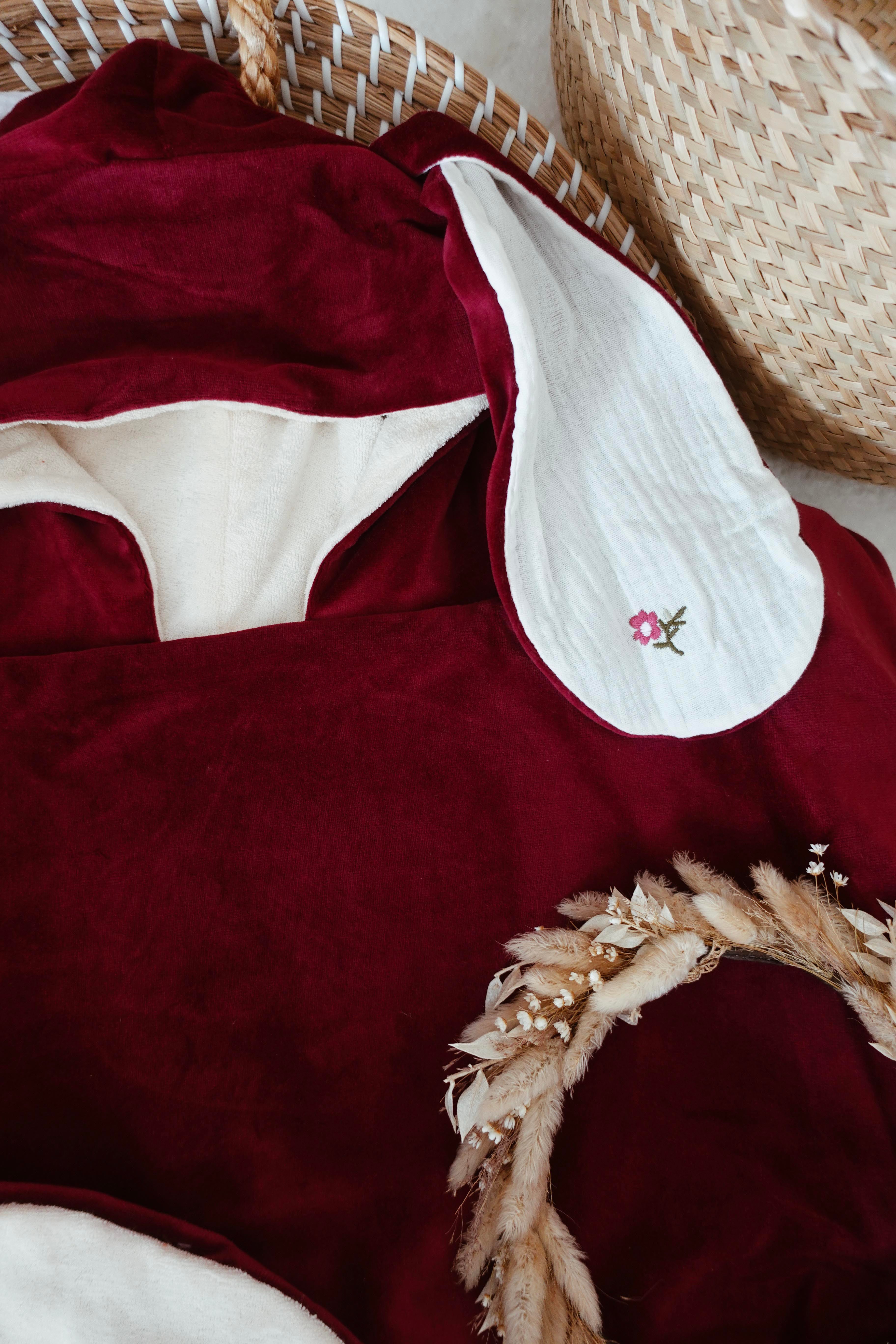 Poncho de bain Lange - Fleurs Brodées